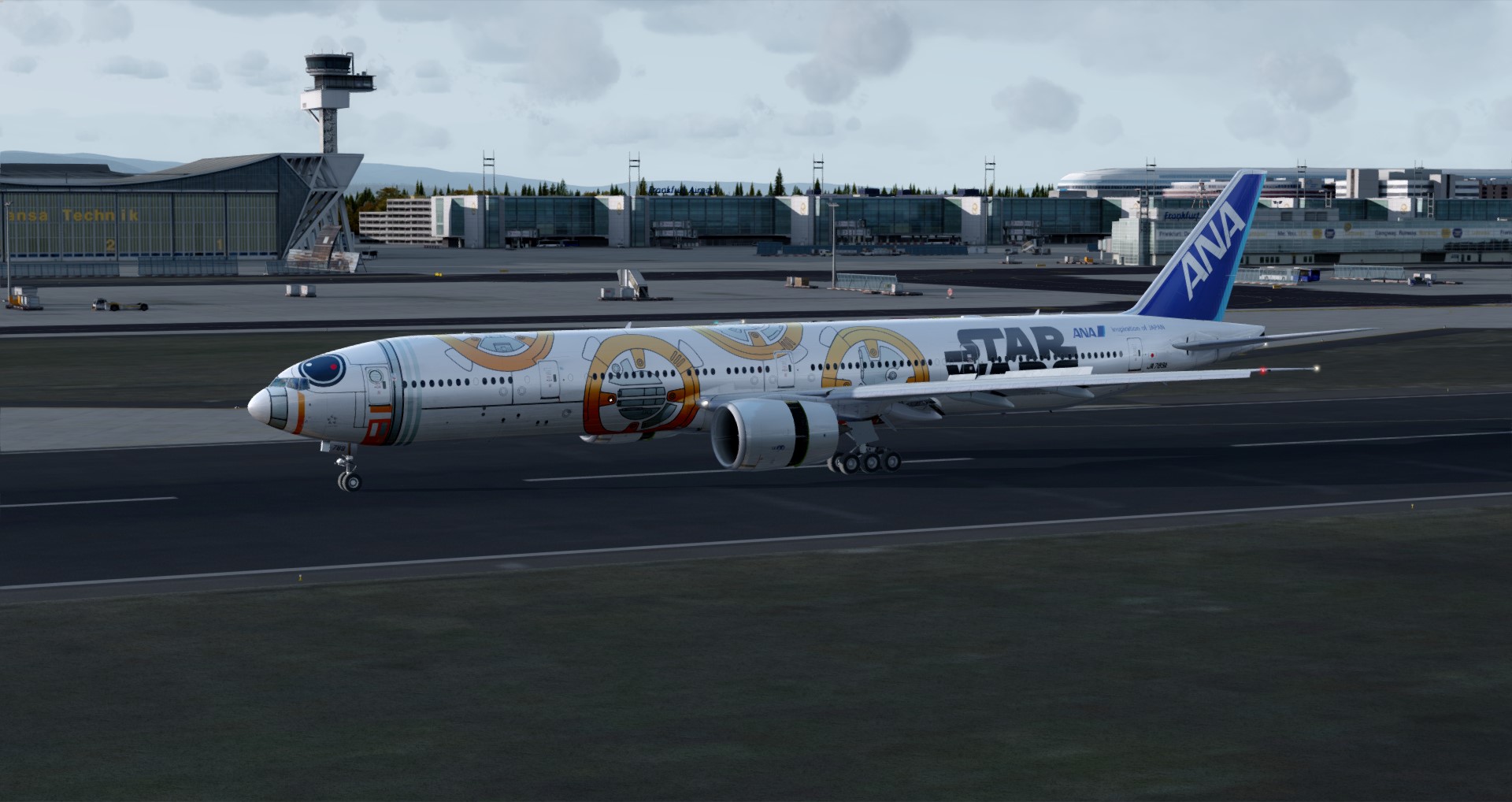 P3D V4 77W ANA EDDT-EDDF-5434 