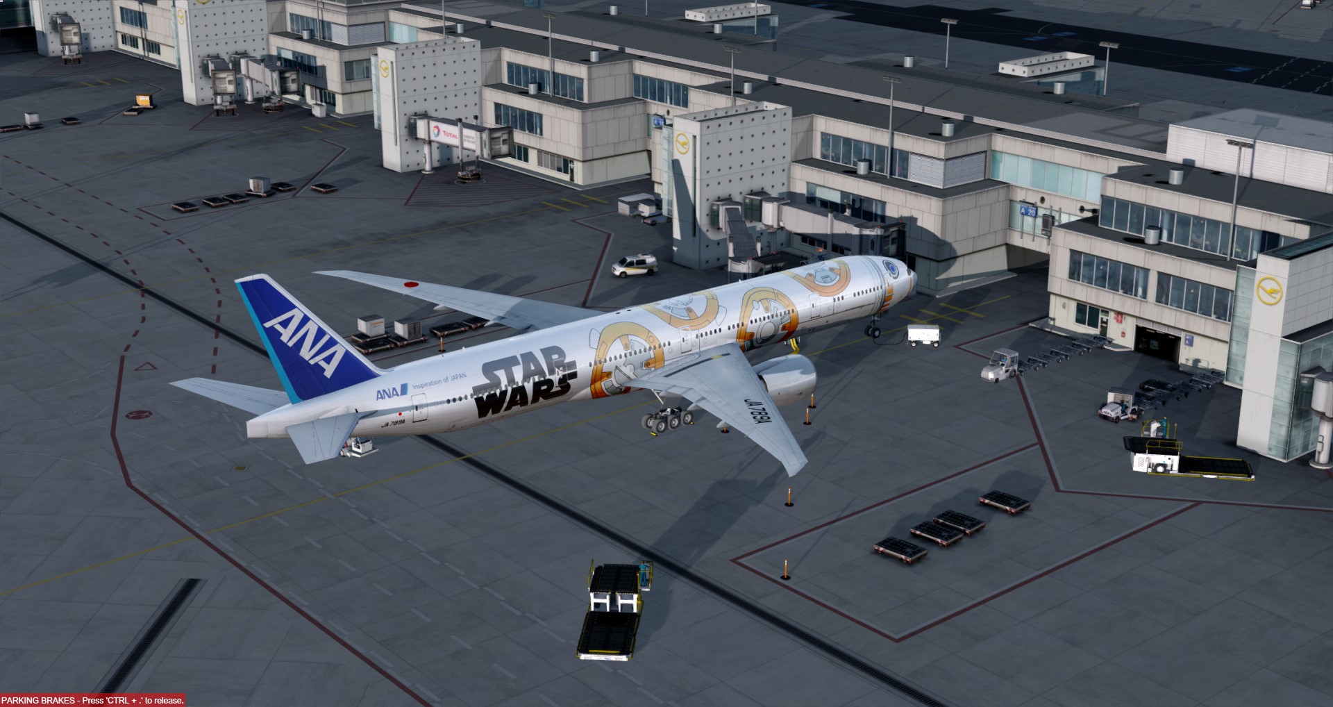 P3D V4 77W ANA EDDT-EDDF-8411 