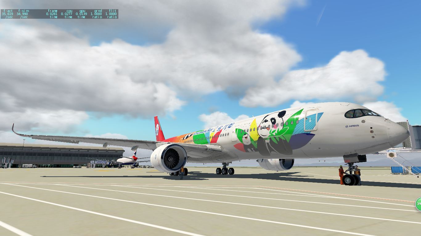 四川航空A350熊猫彩绘机 XP11-762 