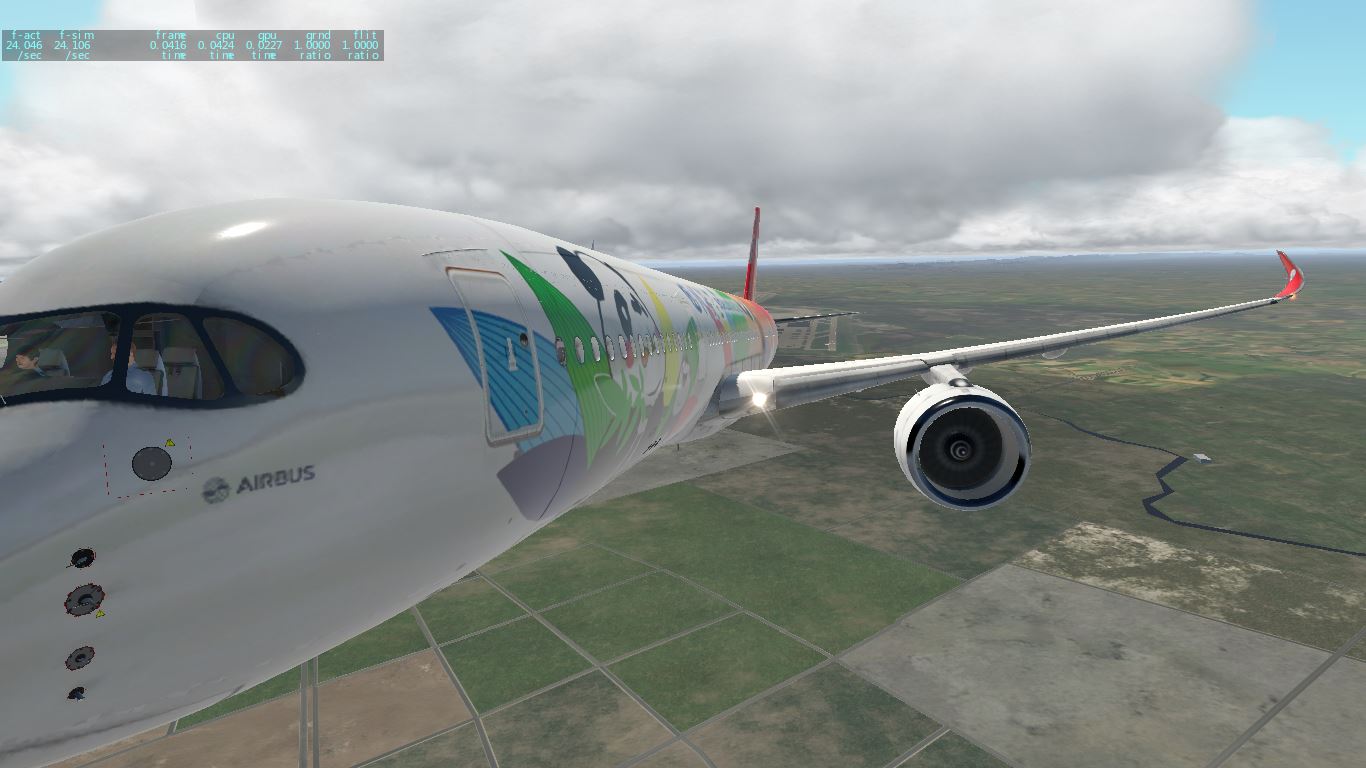 四川航空A350熊猫彩绘机 XP11-2419 