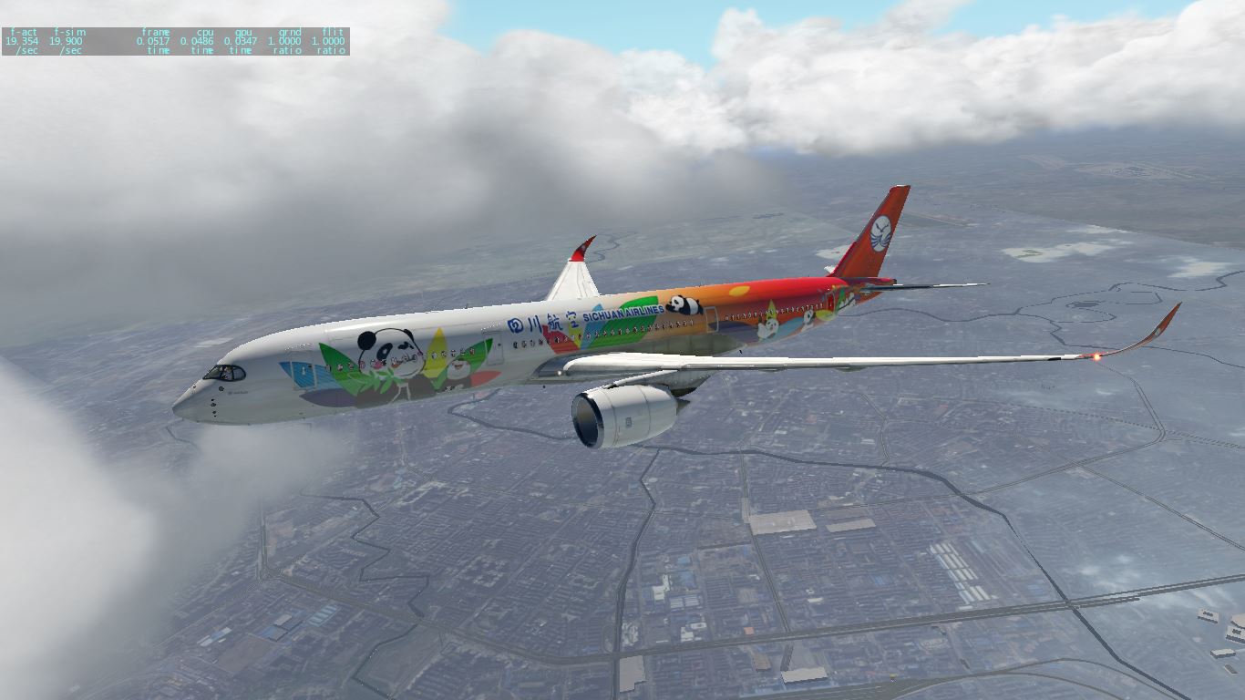 四川航空A350熊猫彩绘机 XP11-5281 