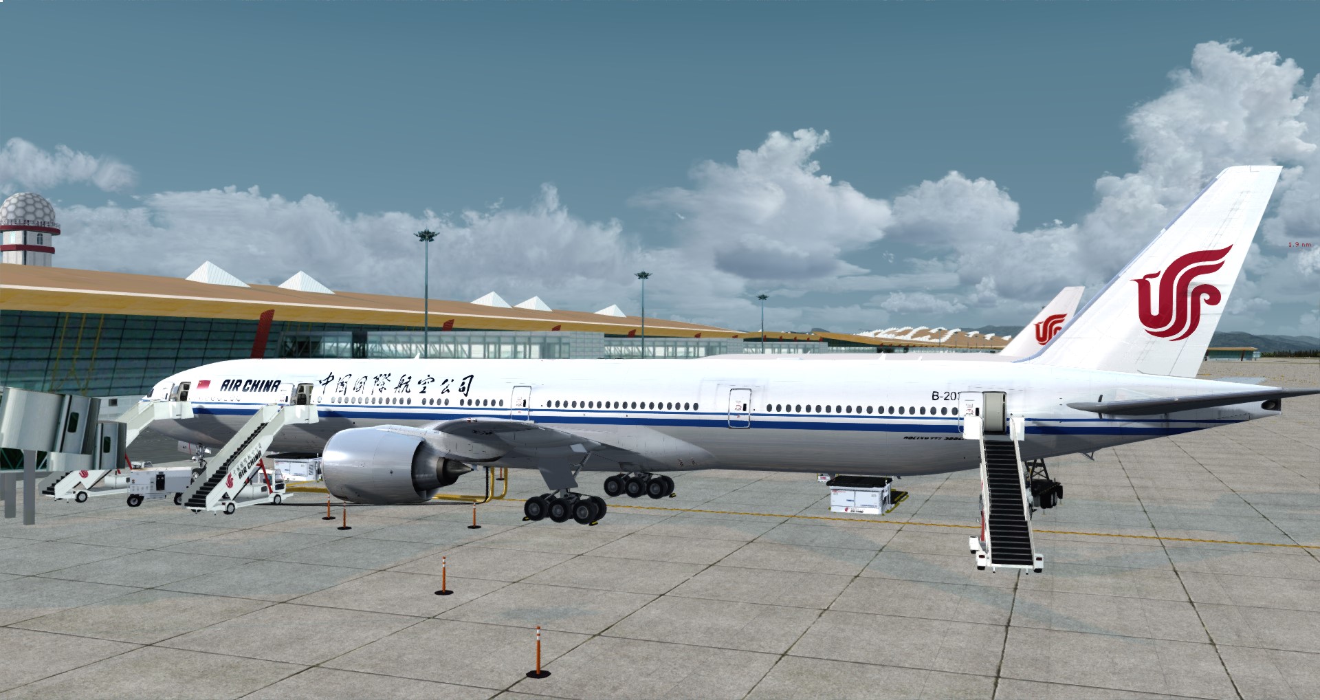 P3D V4 77W Air China ZBAA-CYUL-7207 