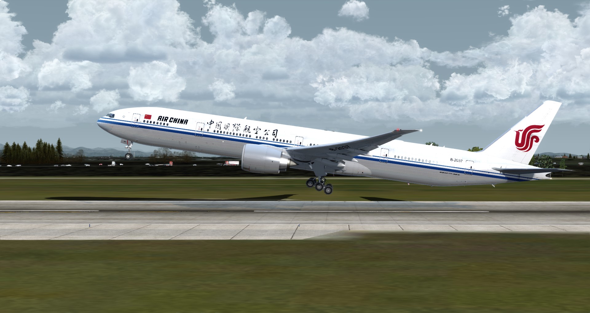 P3D V4 77W Air China ZBAA-CYUL-6177 