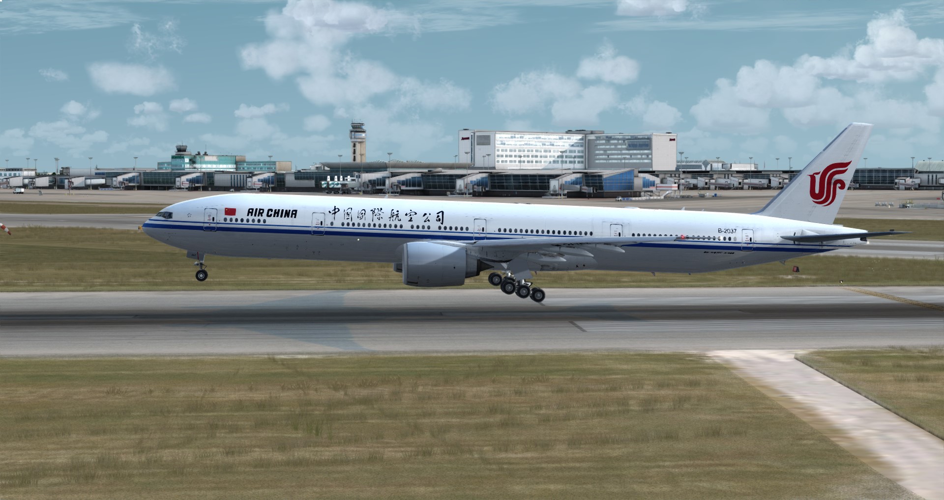 P3D V4 77W Air China ZBAA-CYUL-6035 