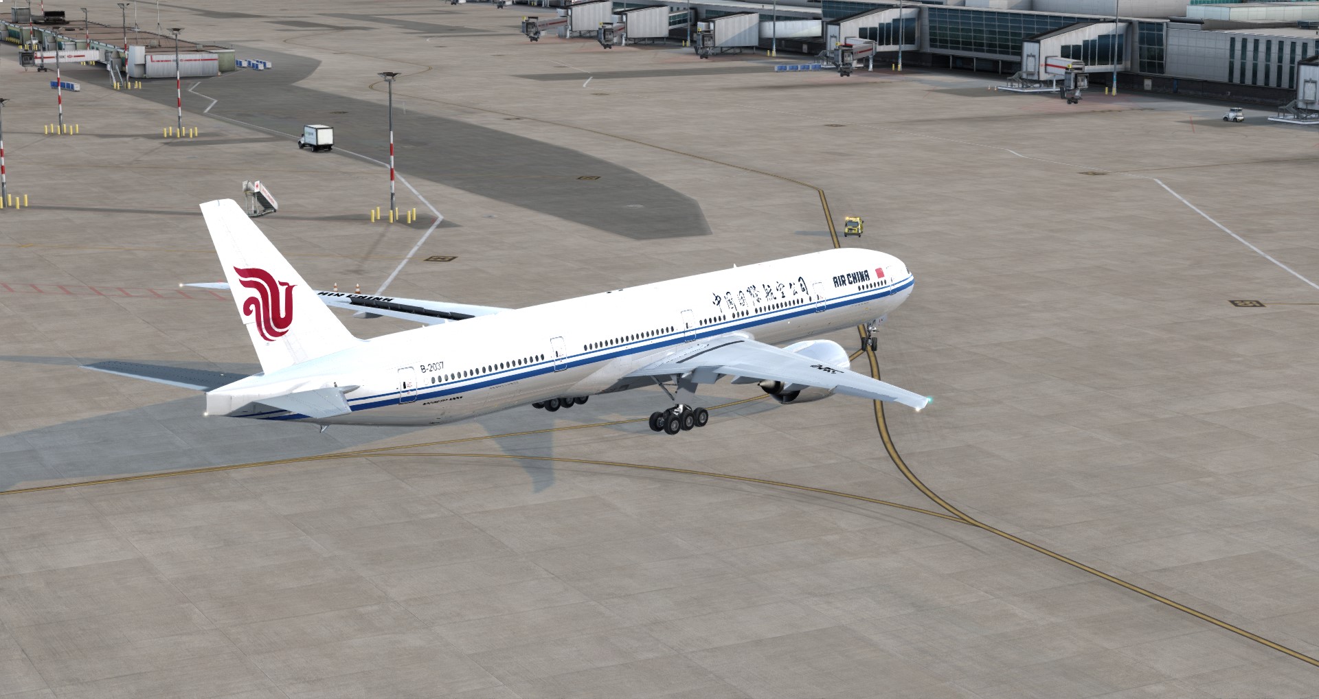 P3D V4 77W Air China ZBAA-CYUL-9108 