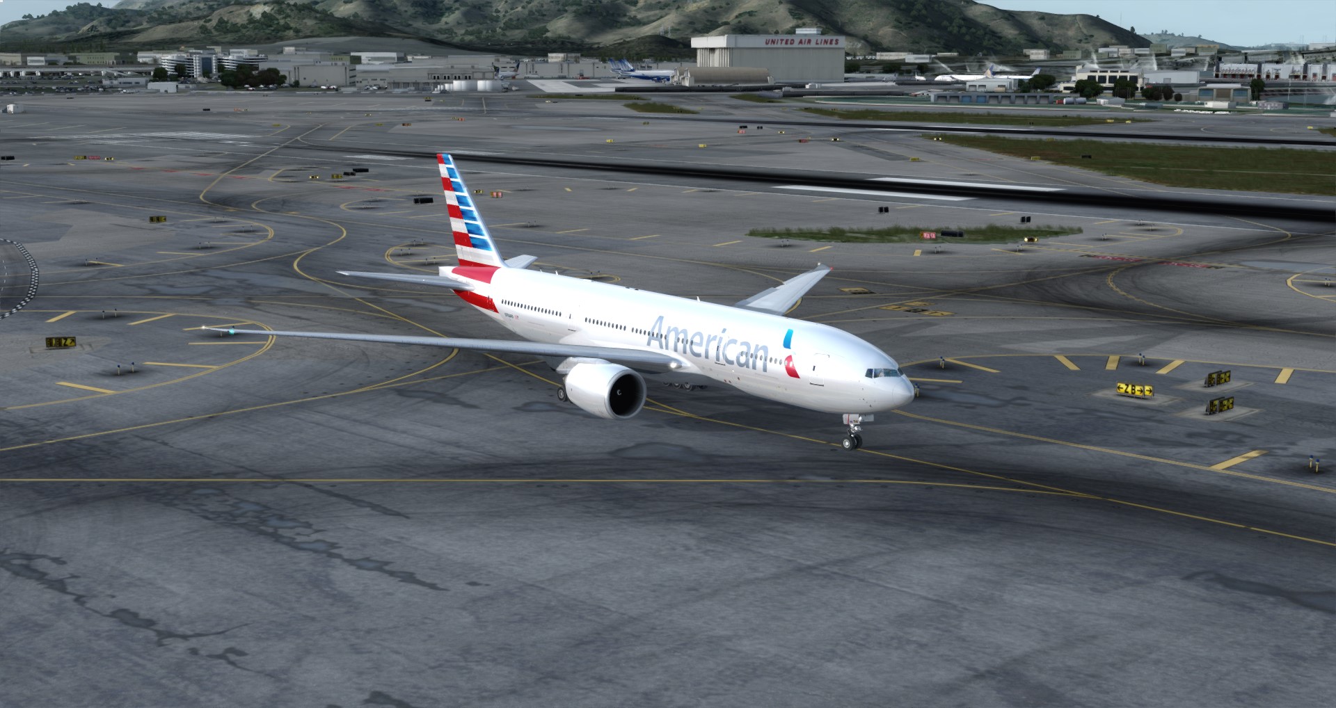 P3D V4 77L American Airlines CYUL-KSFO-975 