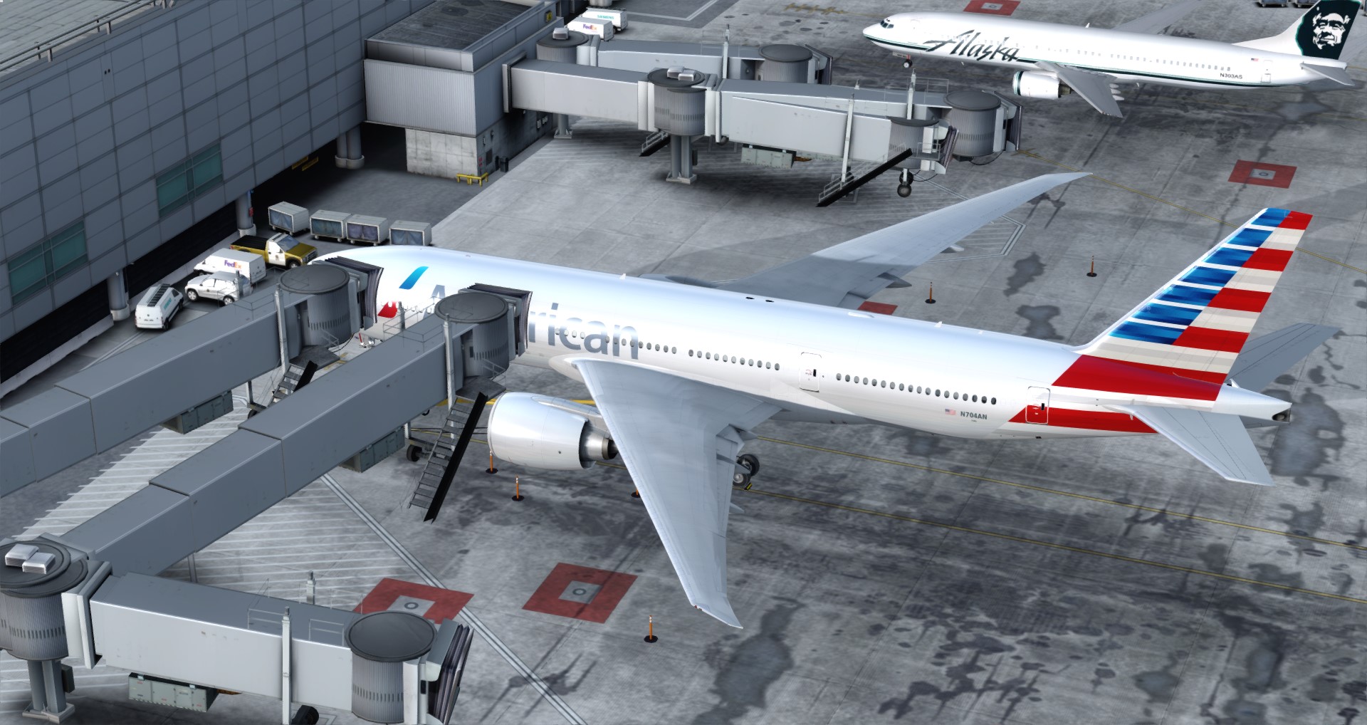 P3D V4 77L American Airlines CYUL-KSFO-2823 