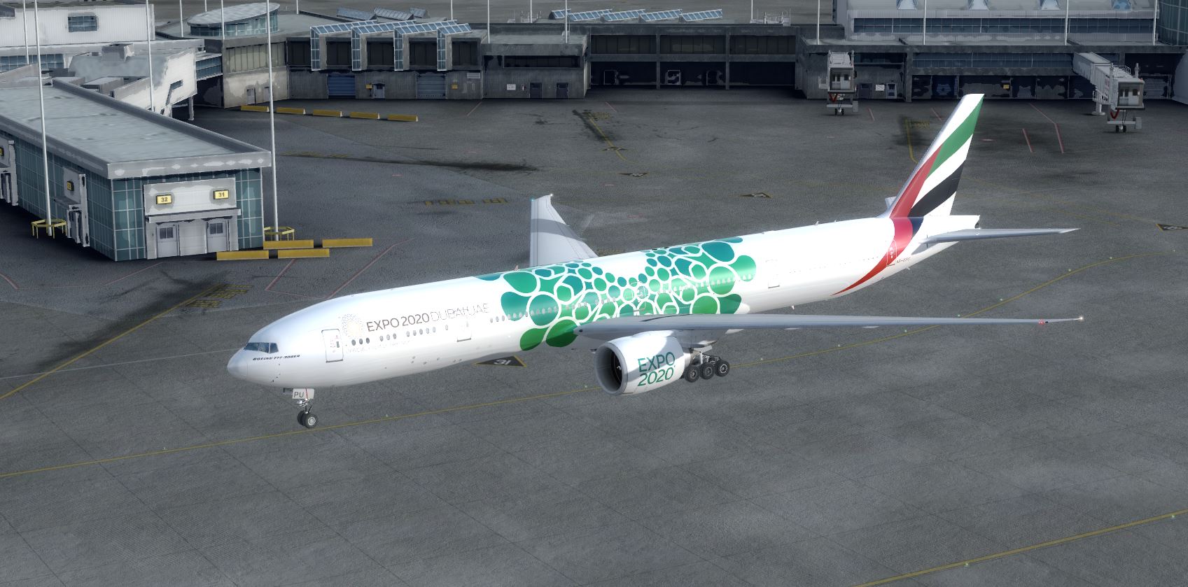 B777-300 Emirate EXPO 2020 Green-8075 