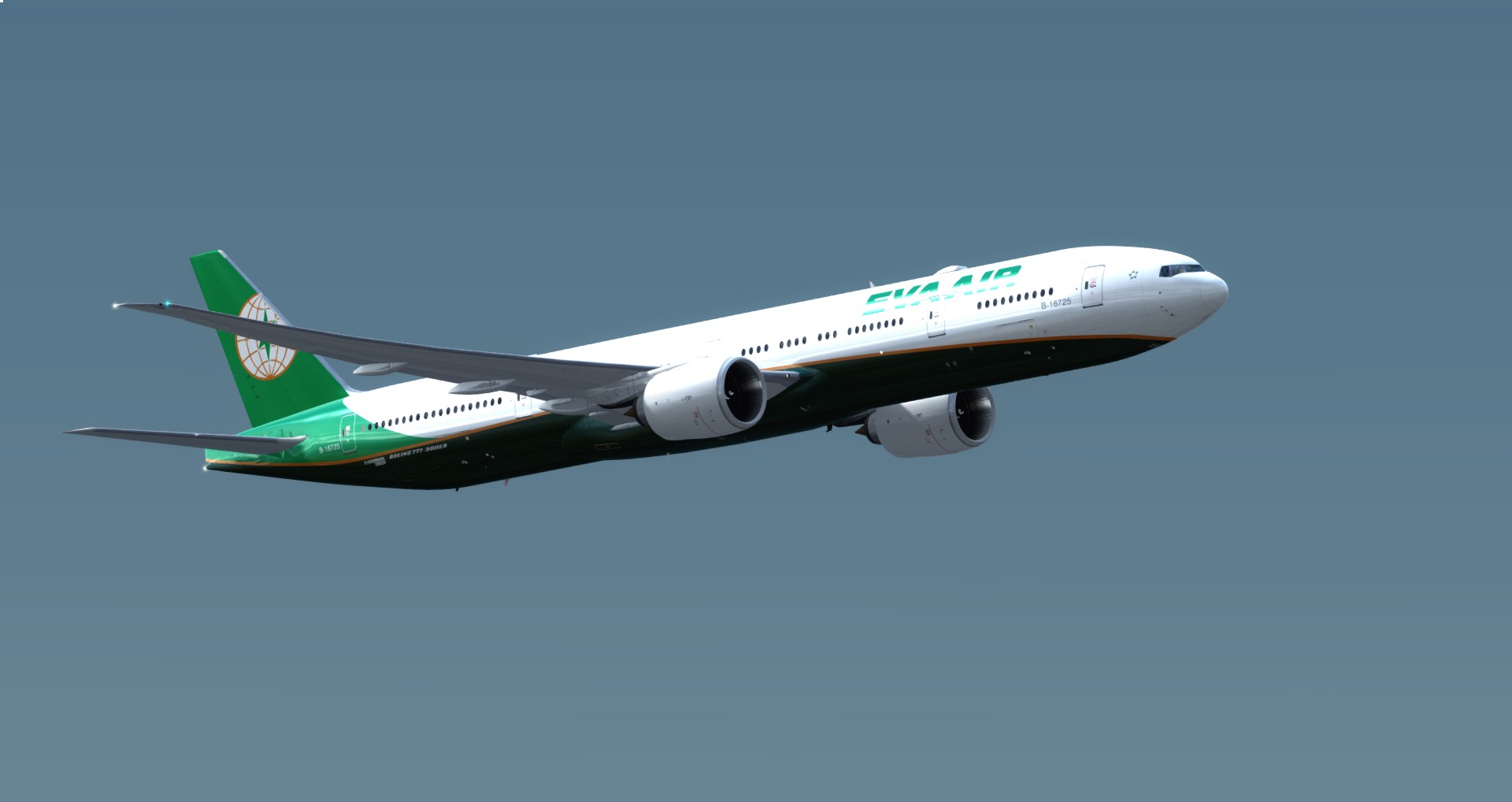 P3D V4 77W EVA AIR RCTP-KSEA-9041 