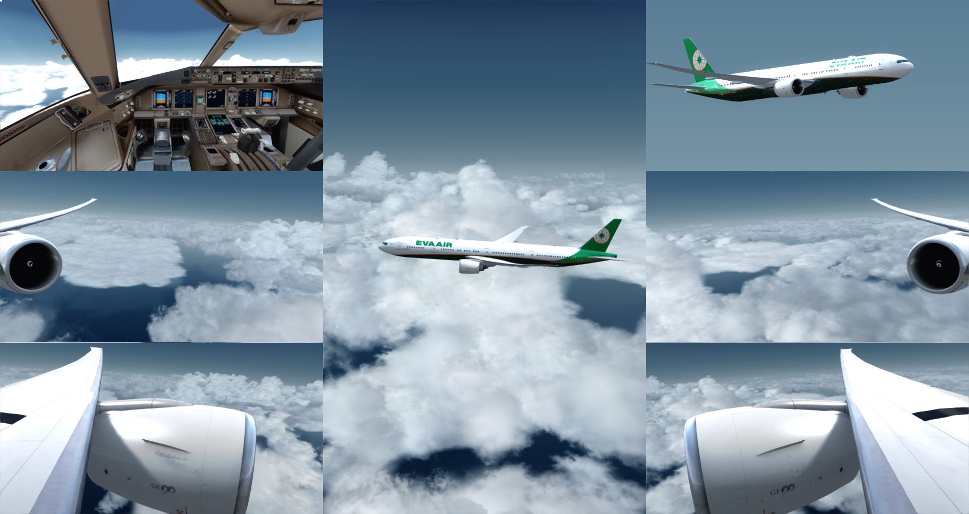 P3D V4 77W EVA AIR RCTP-KSEA-5909 