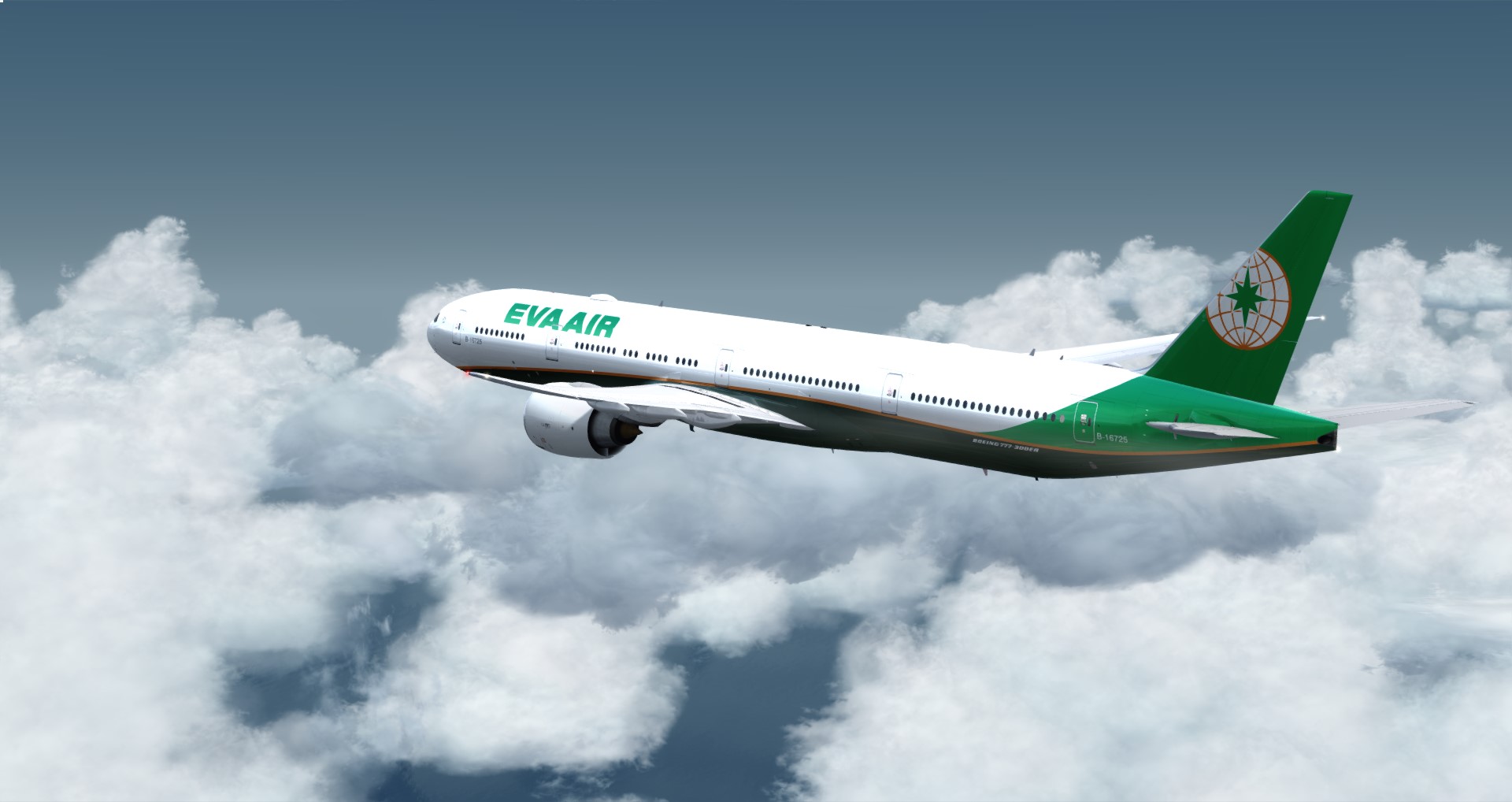 P3D V4 77W EVA AIR RCTP-KSEA-8934 