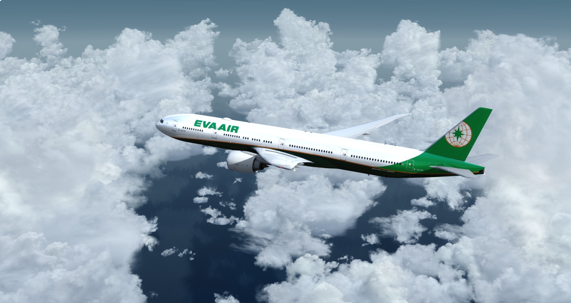 P3D V4 77W EVA AIR RCTP-KSEA-7820 