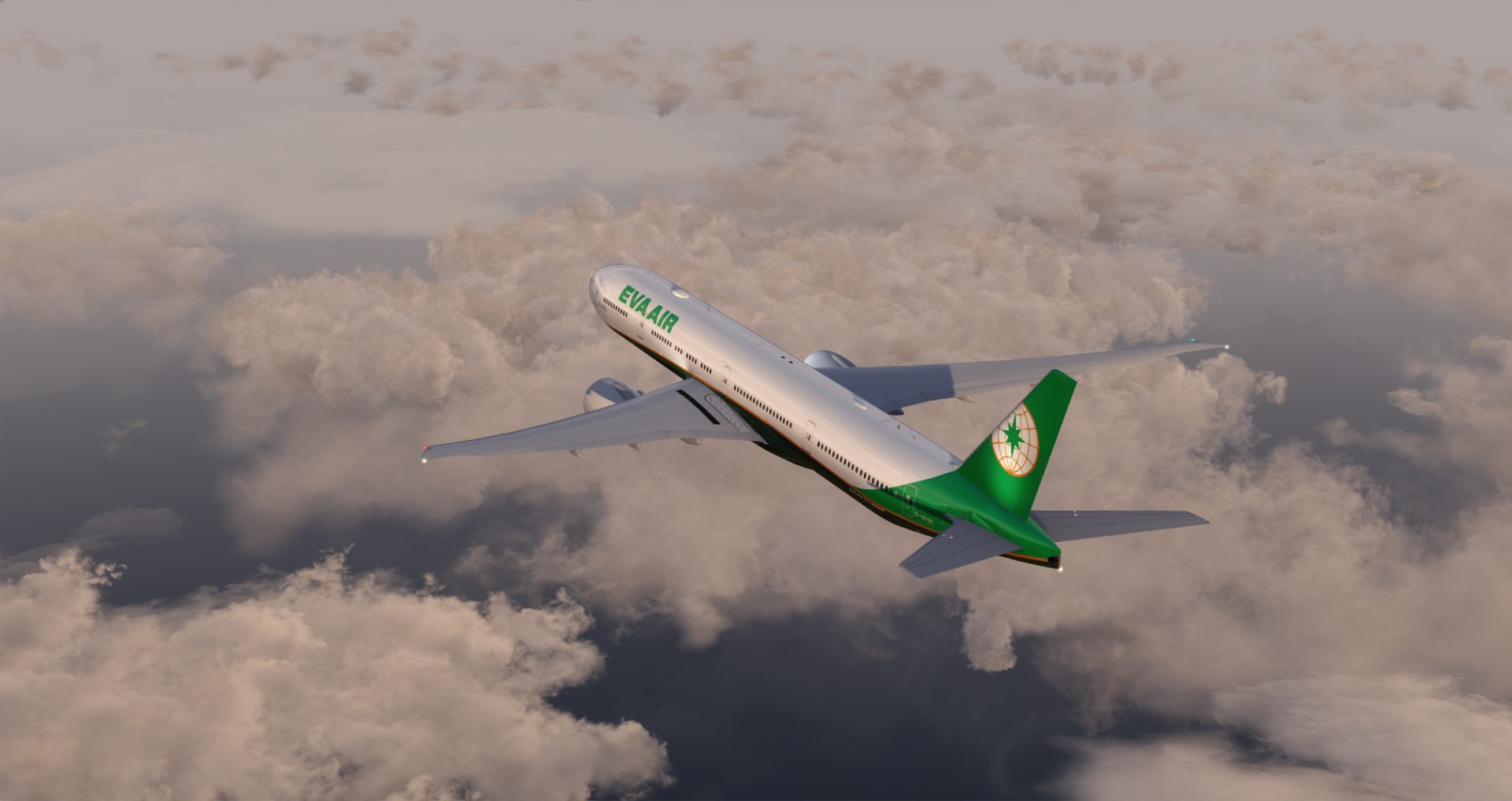 P3D V4 77W EVA AIR RCTP-KSEA-7676 