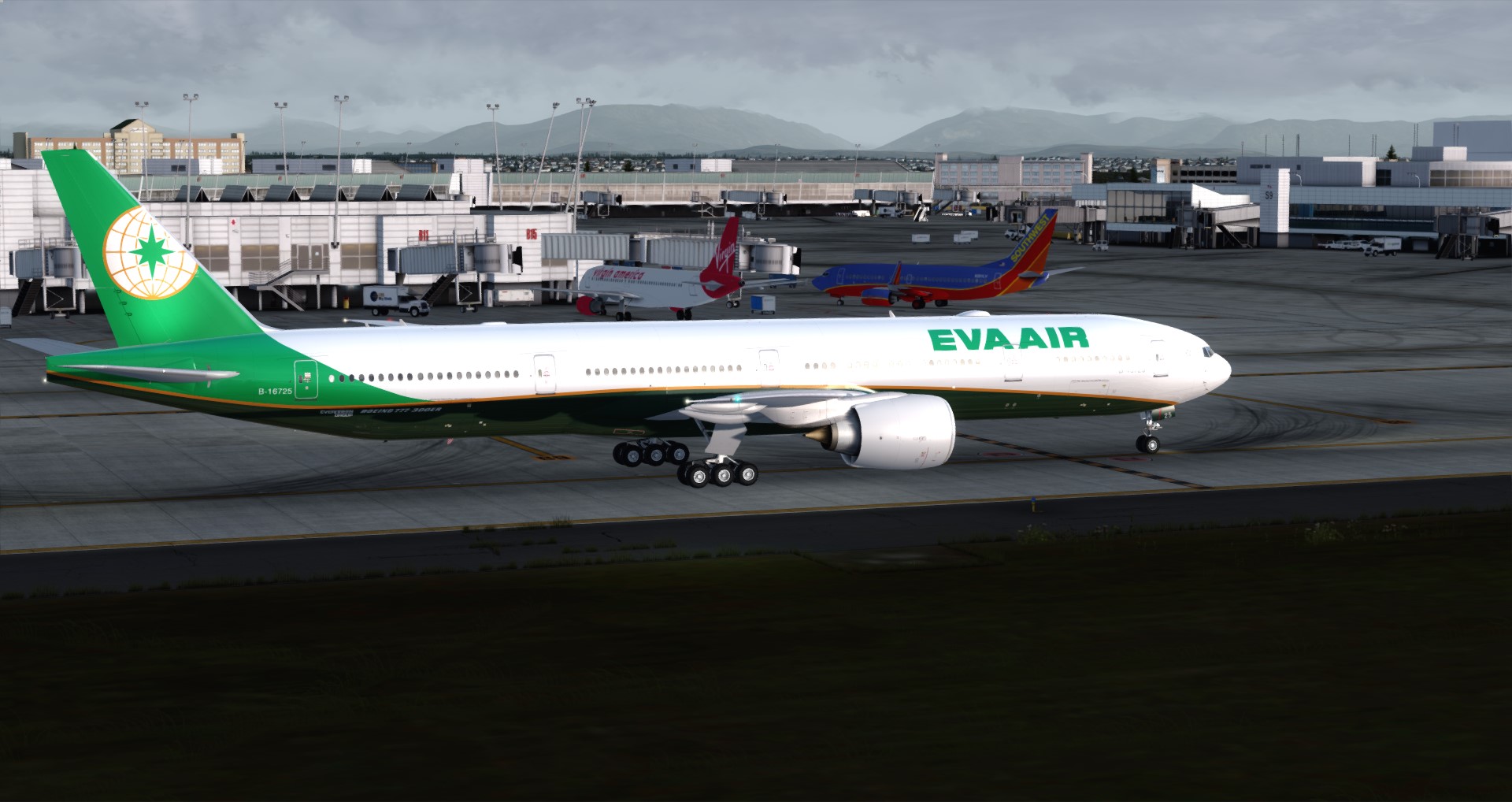 P3D V4 77W EVA AIR RCTP-KSEA-8208 