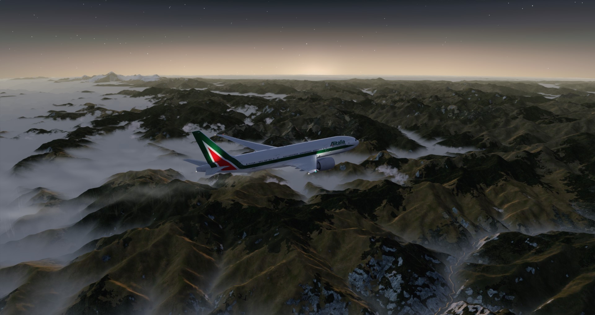 P3D V4 77L Alitalia VHHH-LIRF-3887 