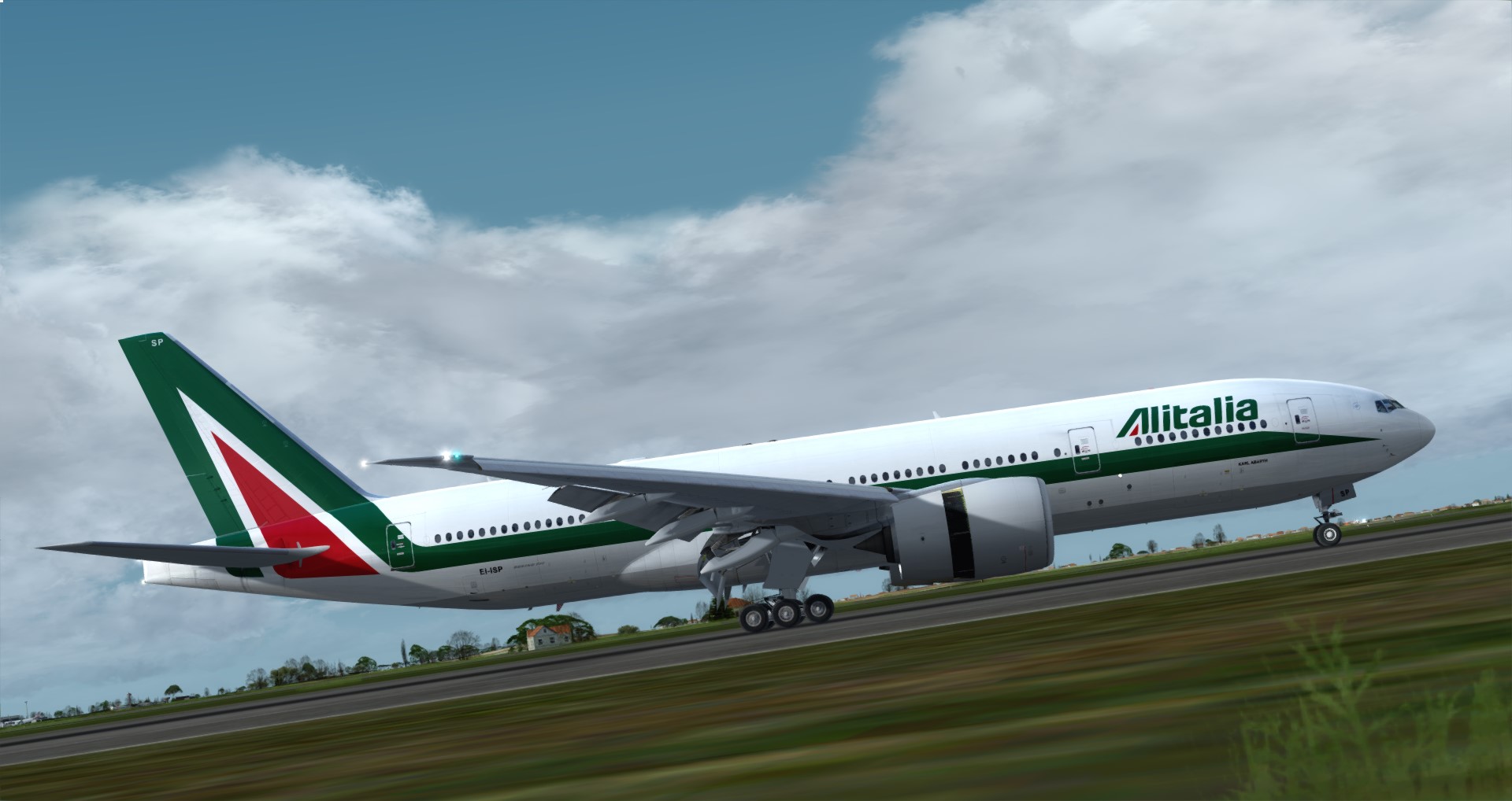 P3D V4 77L Alitalia VHHH-LIRF-2972 