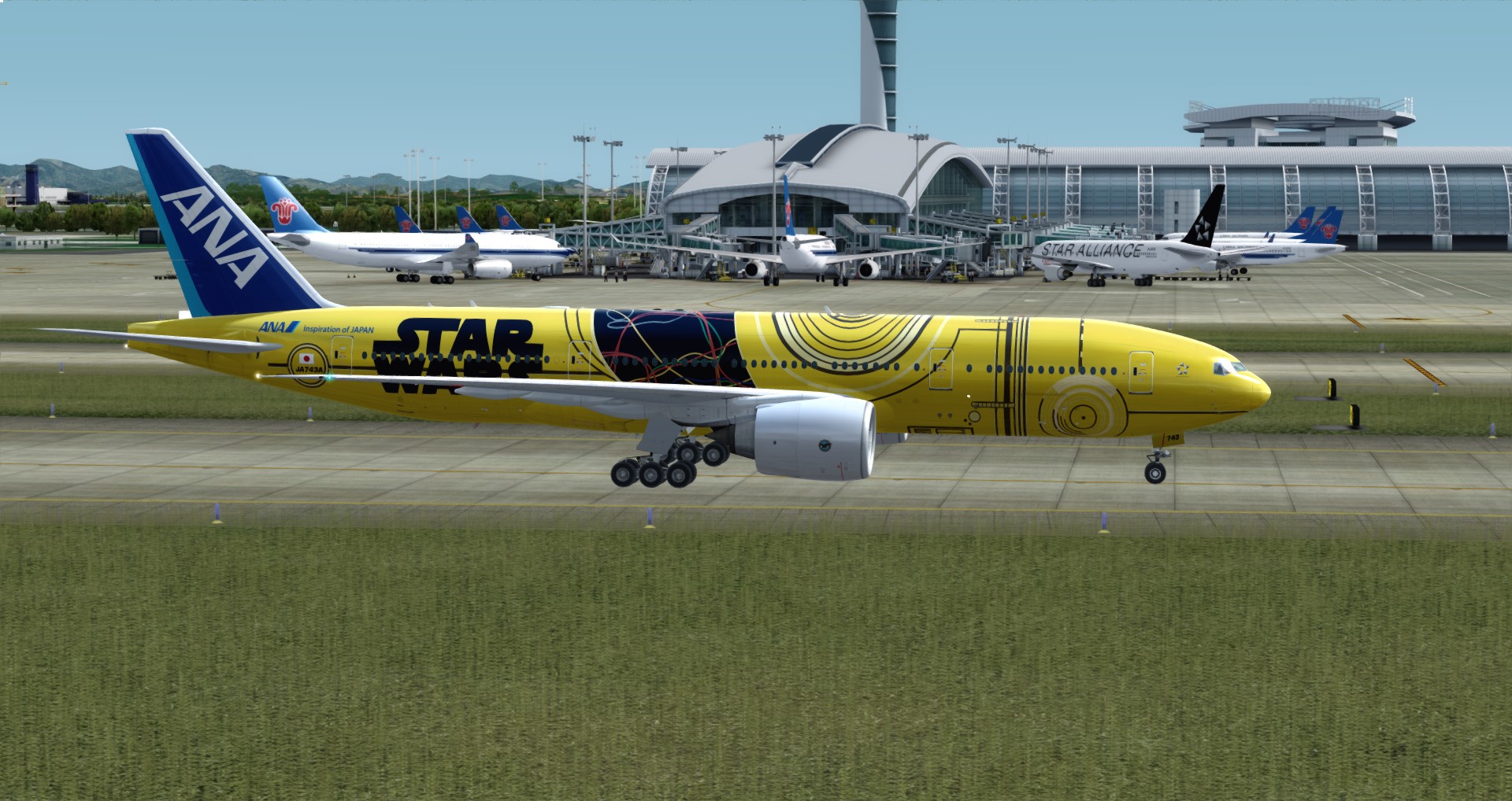 P3D V4 77L ANA Star Wars ZGGG-ZSPD-RJGG-4034 