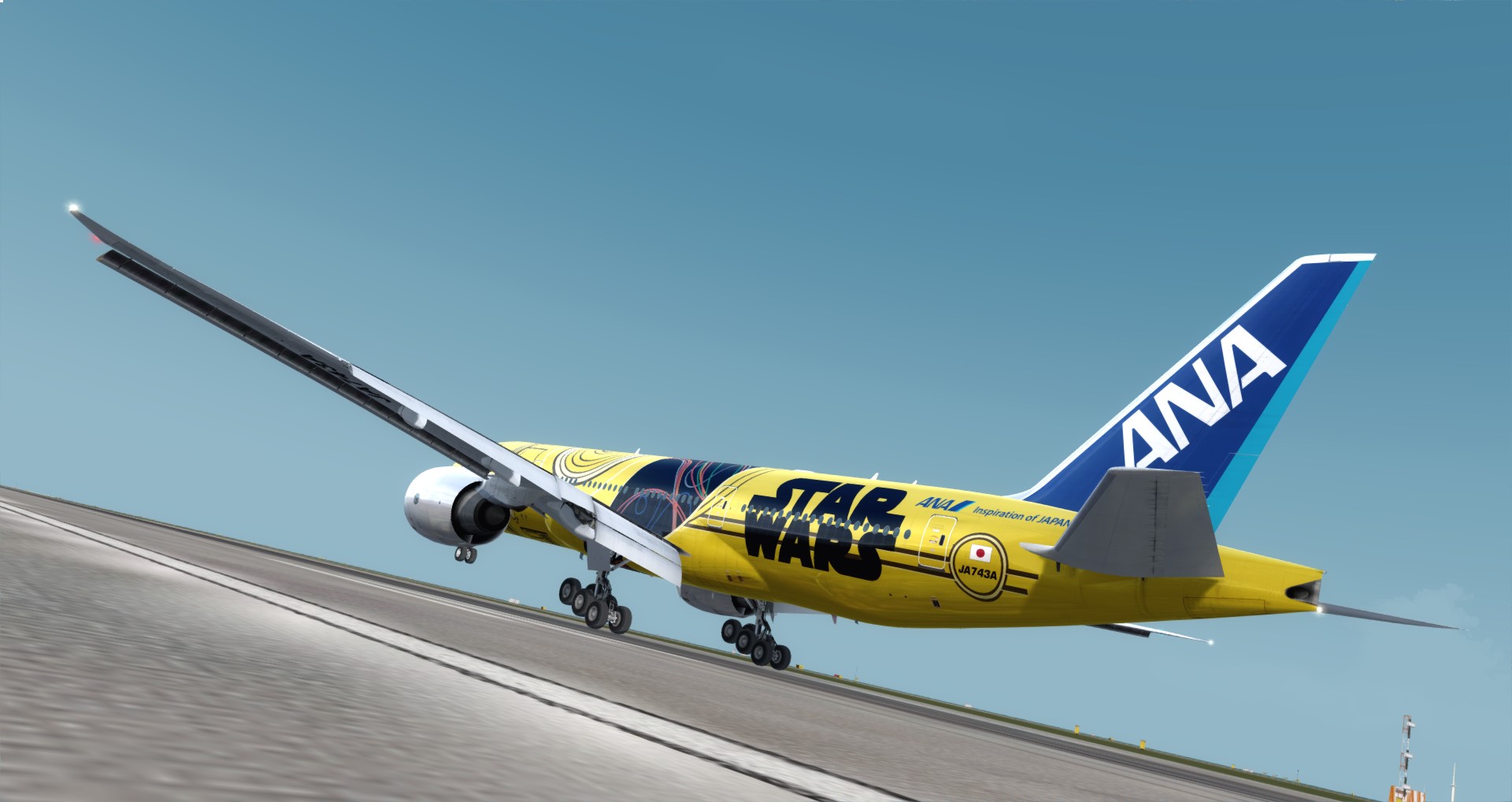 P3D V4 77L ANA Star Wars ZGGG-ZSPD-RJGG-2300 