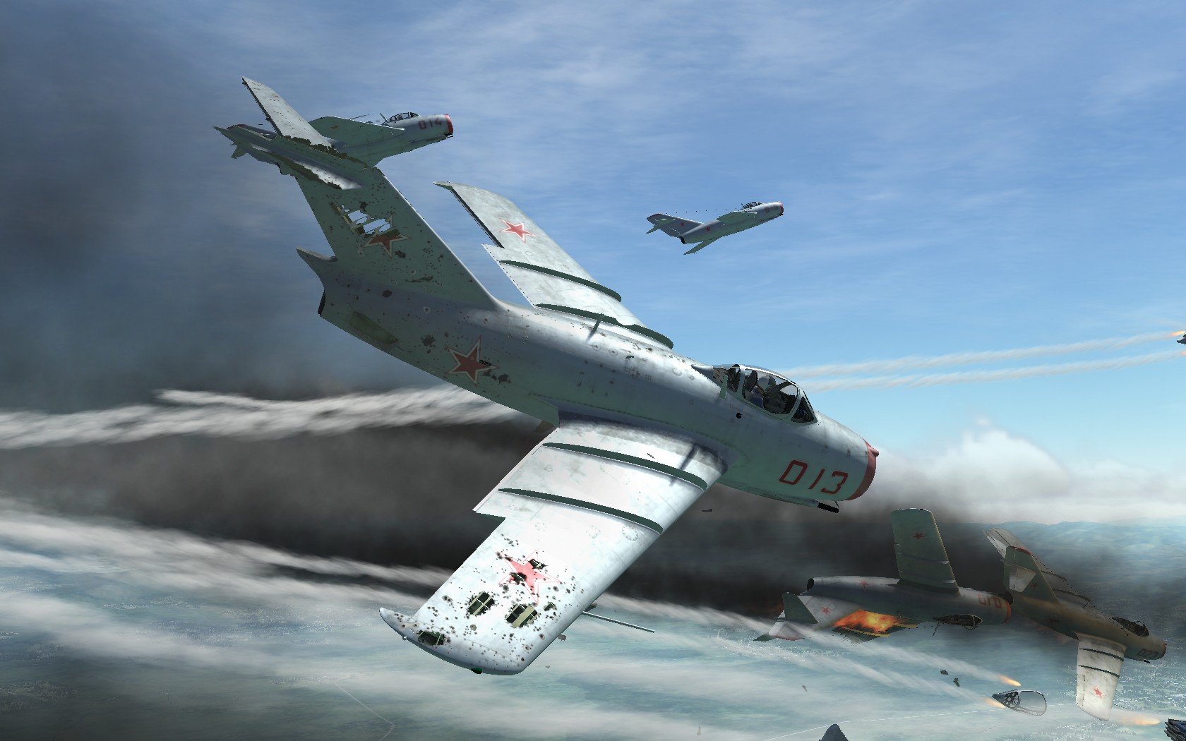 米格15大战F86(游戏DCS WORLD截图)-3901 