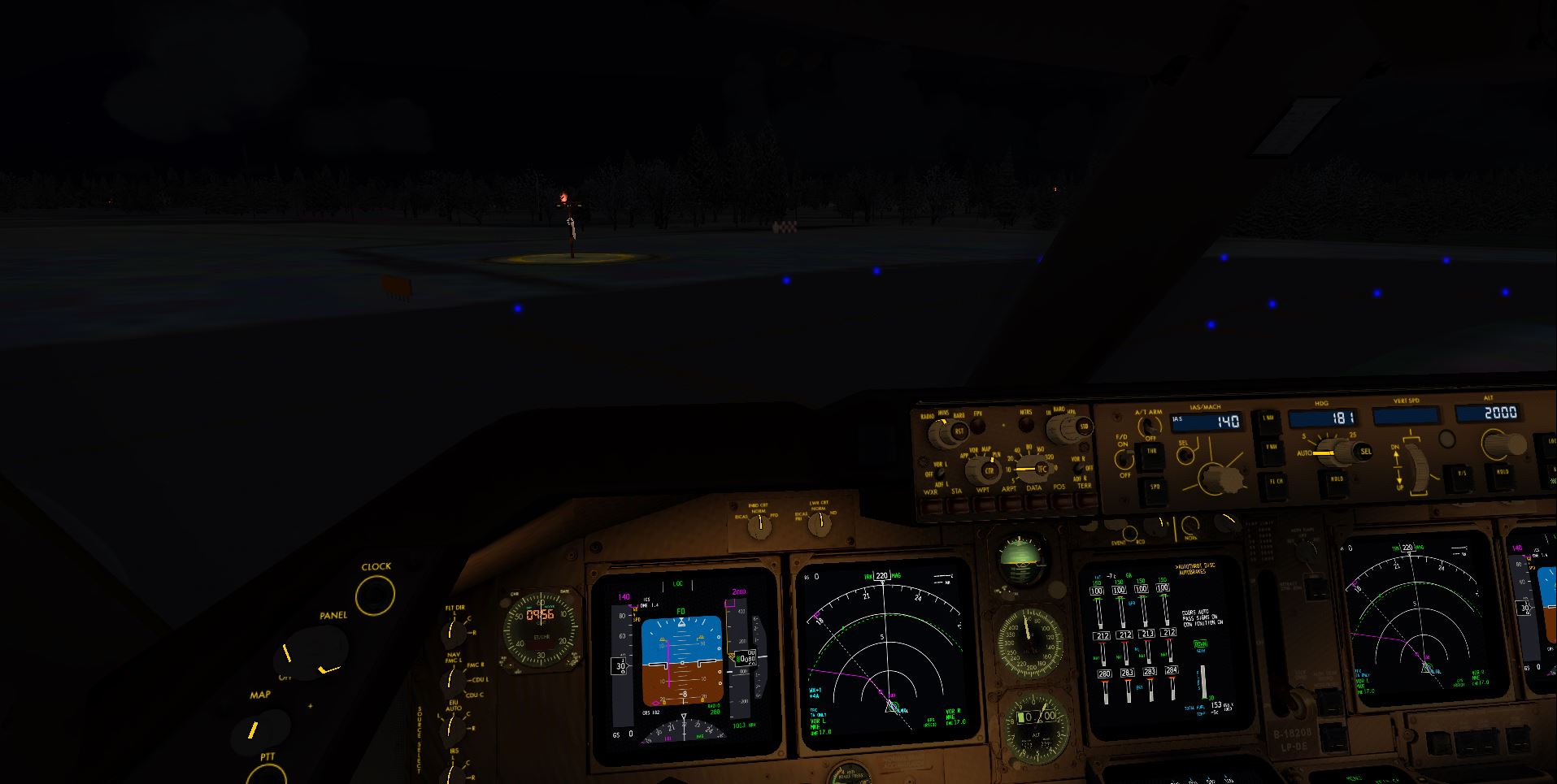 求助，PMDG 747落地灯、滑行灯完全不亮-8683 