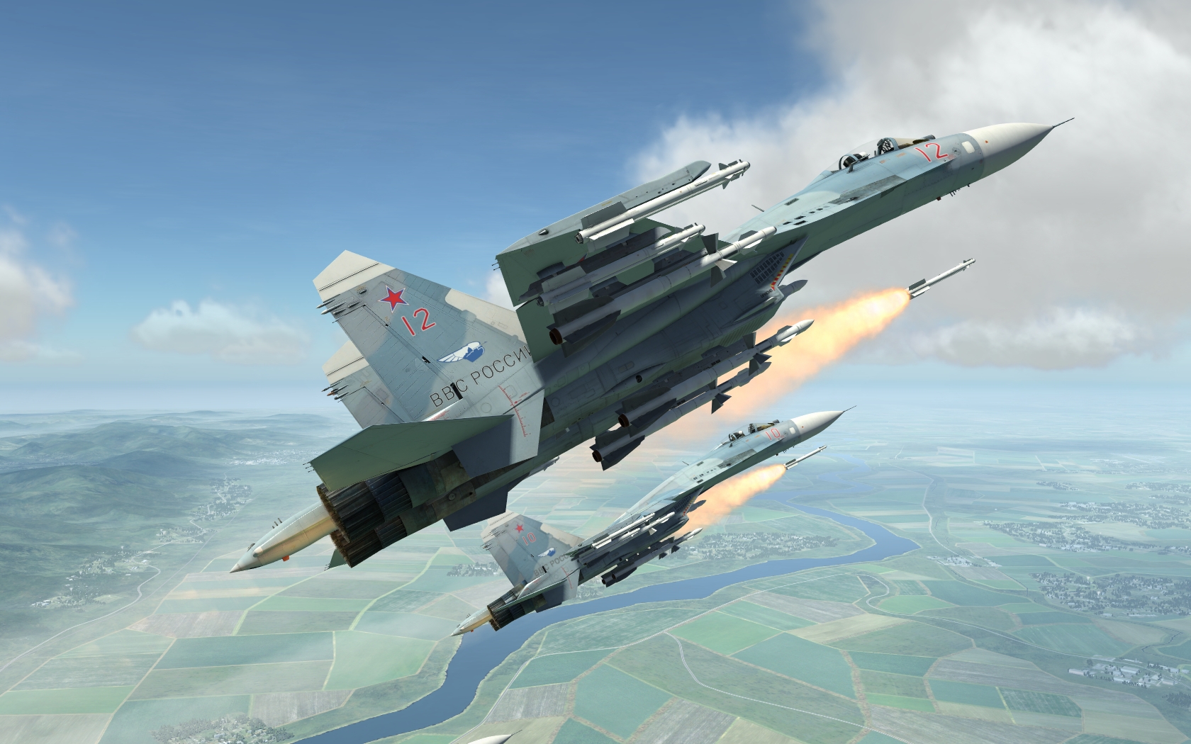 DCS WORLD游戏截图 苏27对战F15-7060 