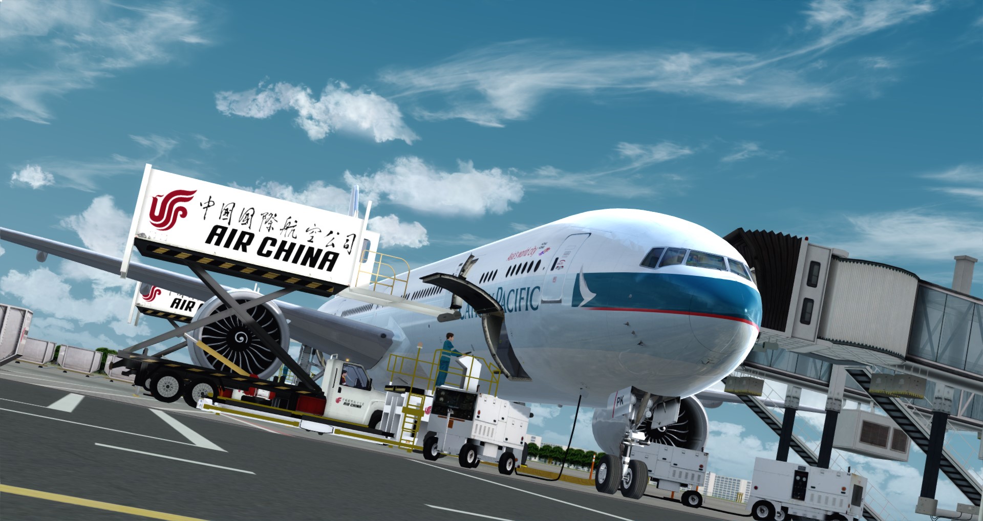 P3D V4 77W Cathay ZBAA-VHHH-8413 