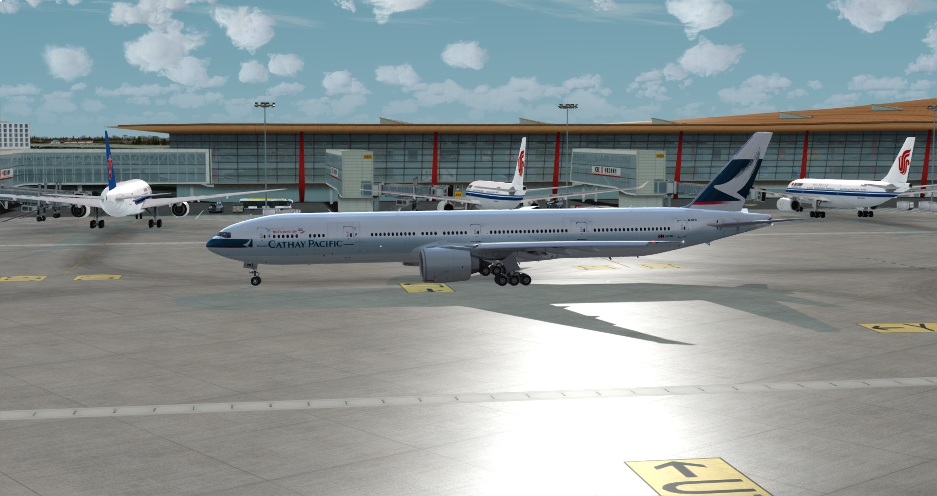 P3D V4 77W Cathay ZBAA-VHHH-9085 