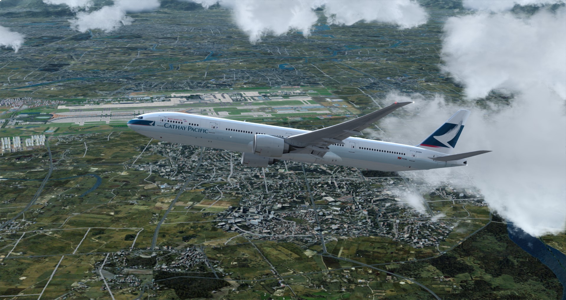 P3D V4 77W Cathay ZBAA-VHHH-9532 