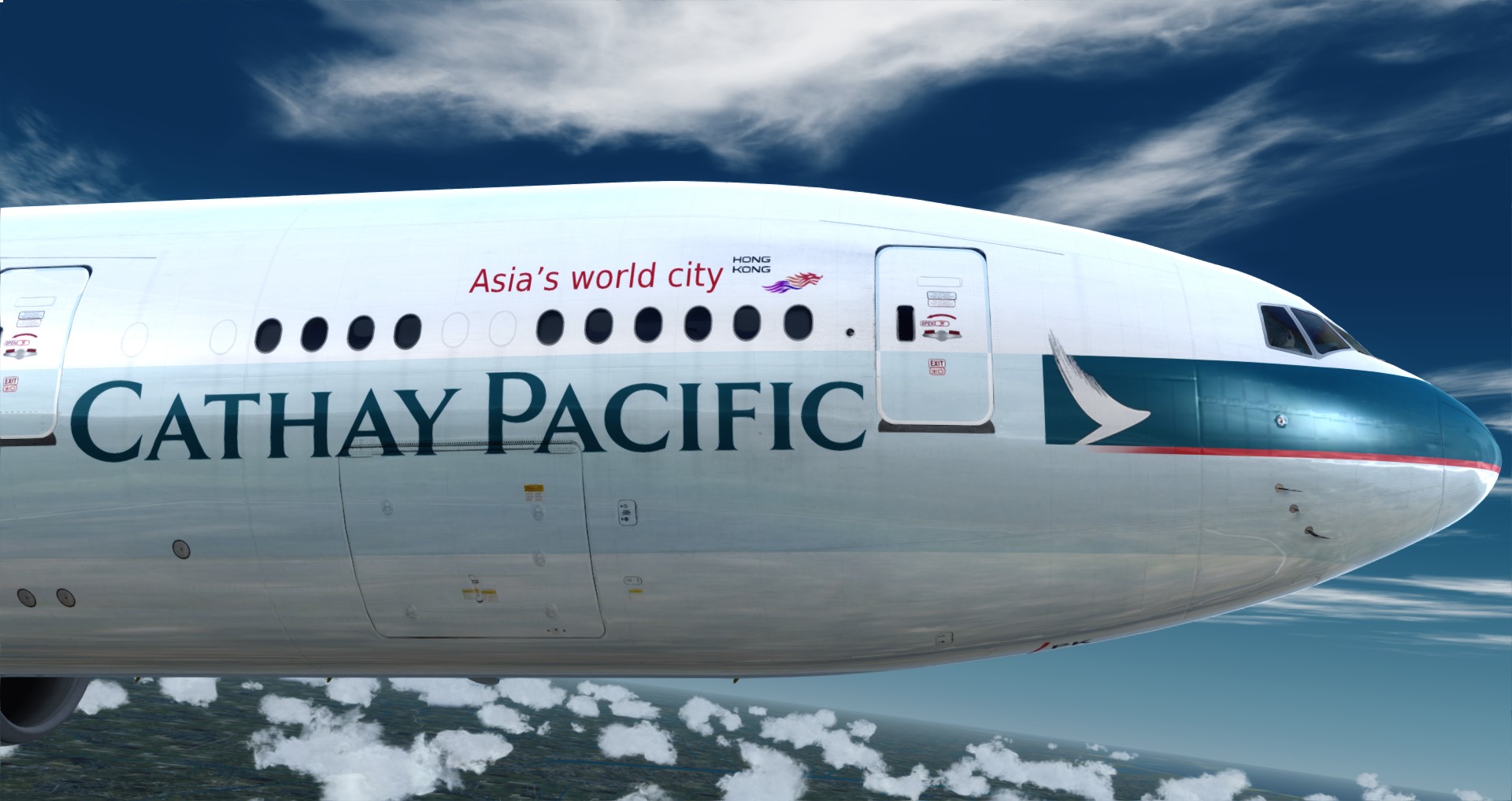 P3D V4 77W Cathay ZBAA-VHHH-5889 