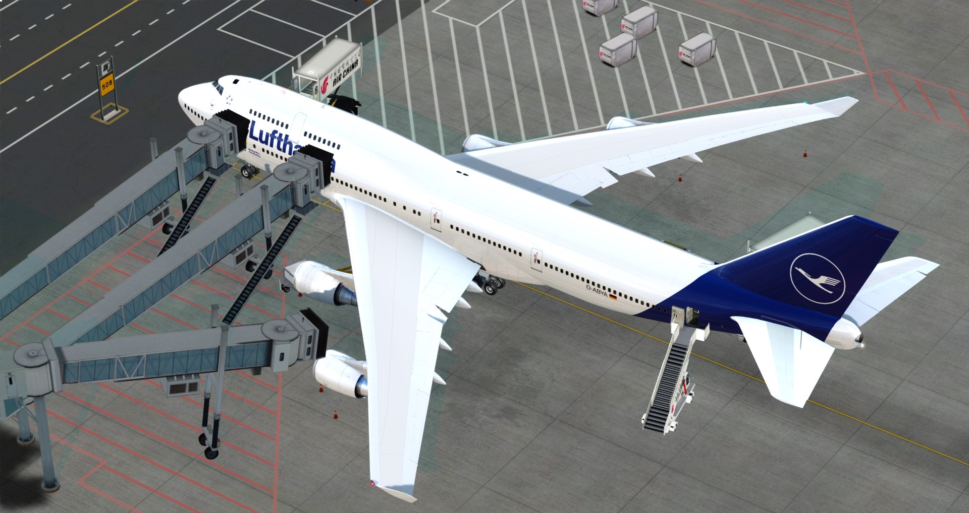 P3D V4 744 2018 Lufthansa EDDF-ZBAA-3131 