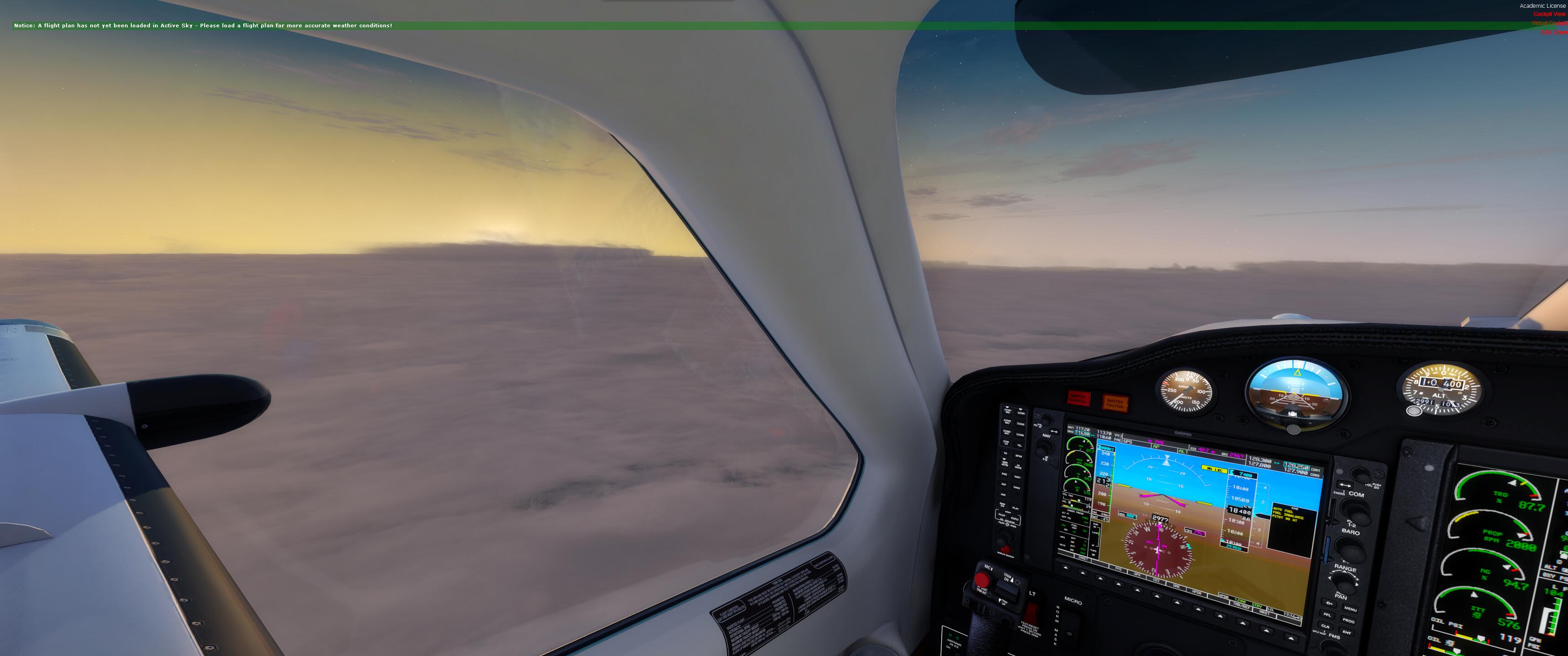 TBM850 Dusk Approach KSEA-7273 