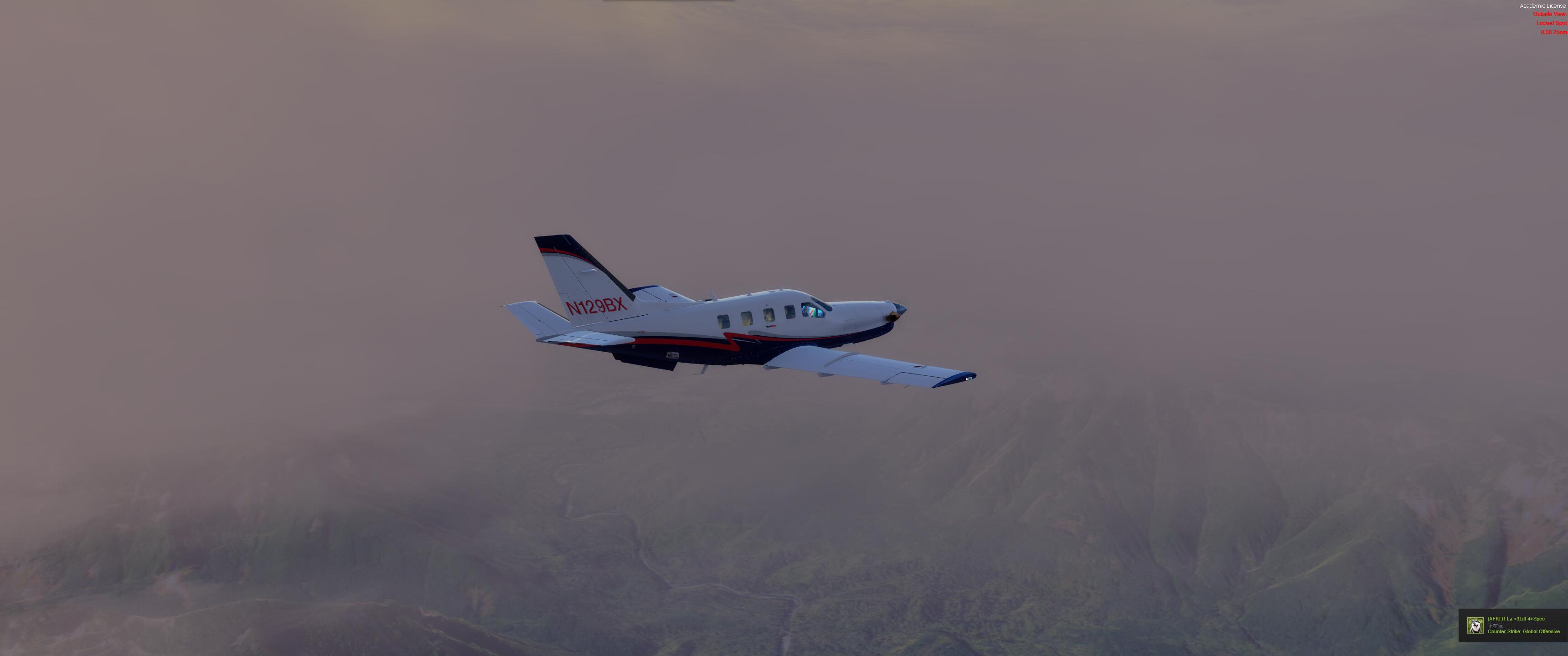 TBM850 Dusk Approach KSEA-4201 