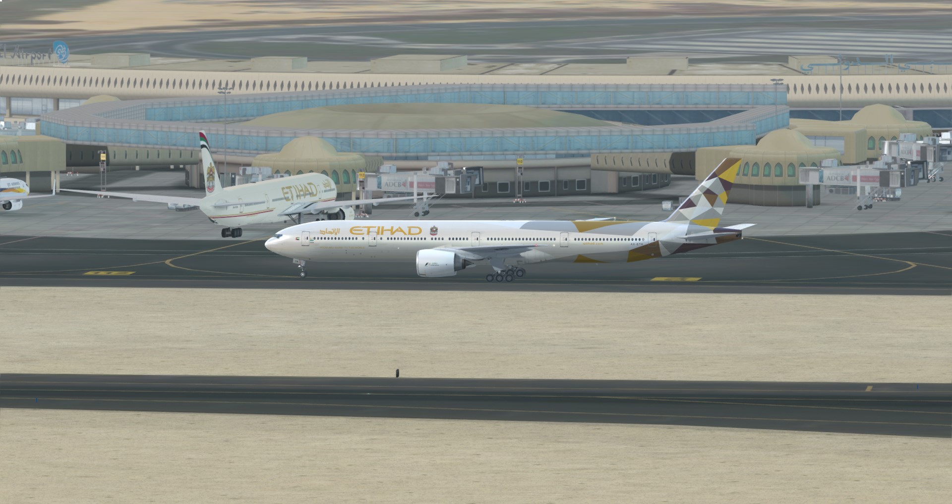 P3D V4 77W Etihad Airways OMAA-LEBL-465 