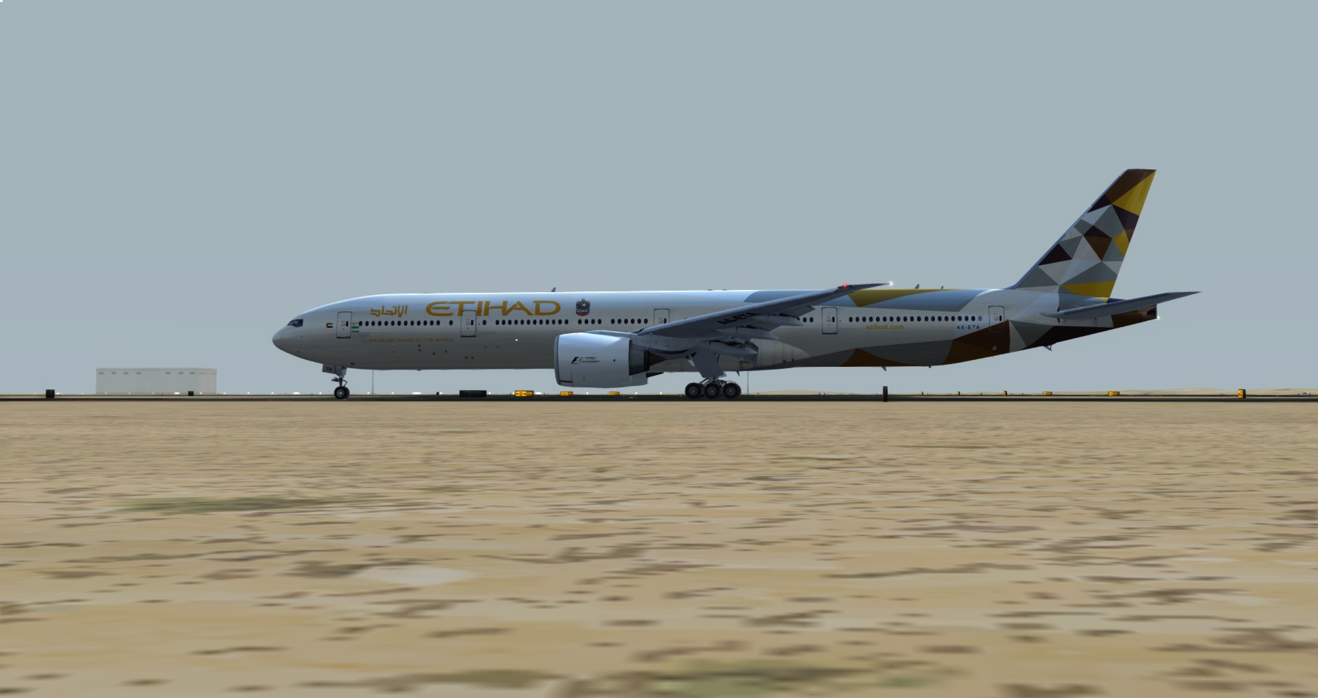 P3D V4 77W Etihad Airways OMAA-LEBL-3951 
