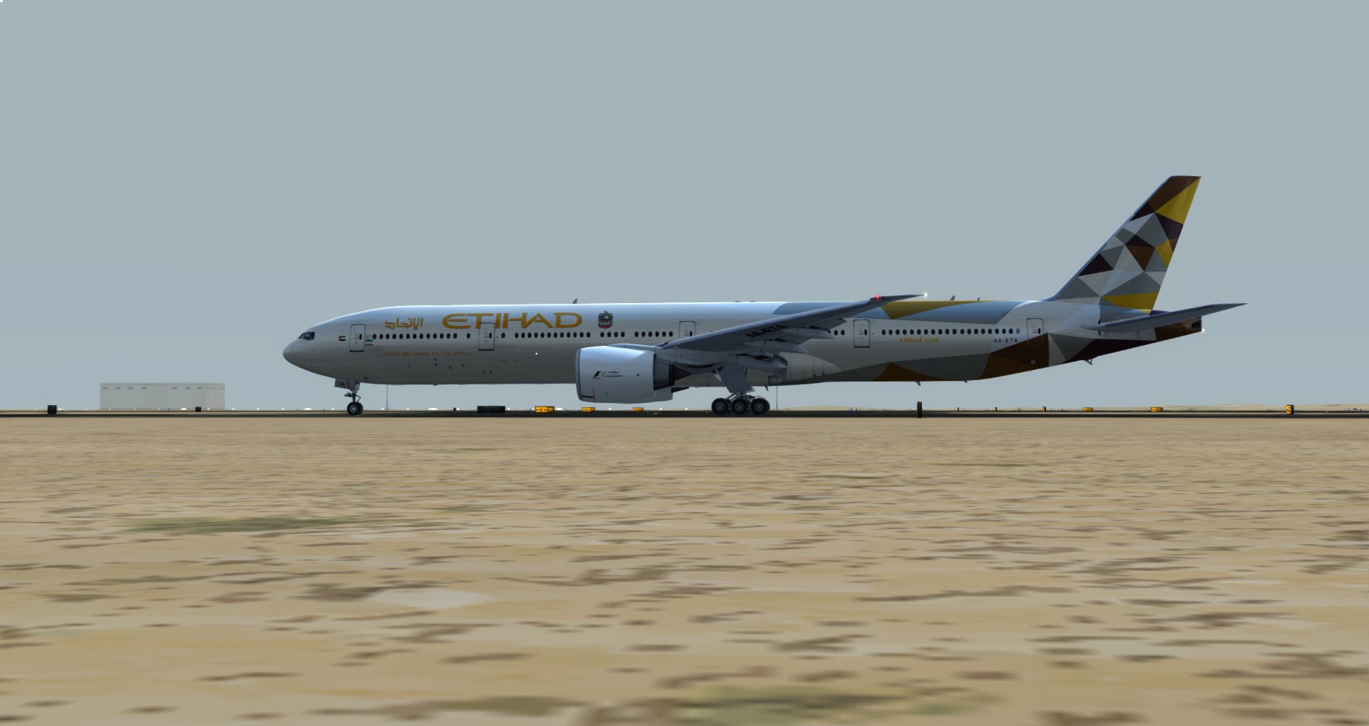 P3D V4 77W Etihad Airways OMAA-LEBL-1449 