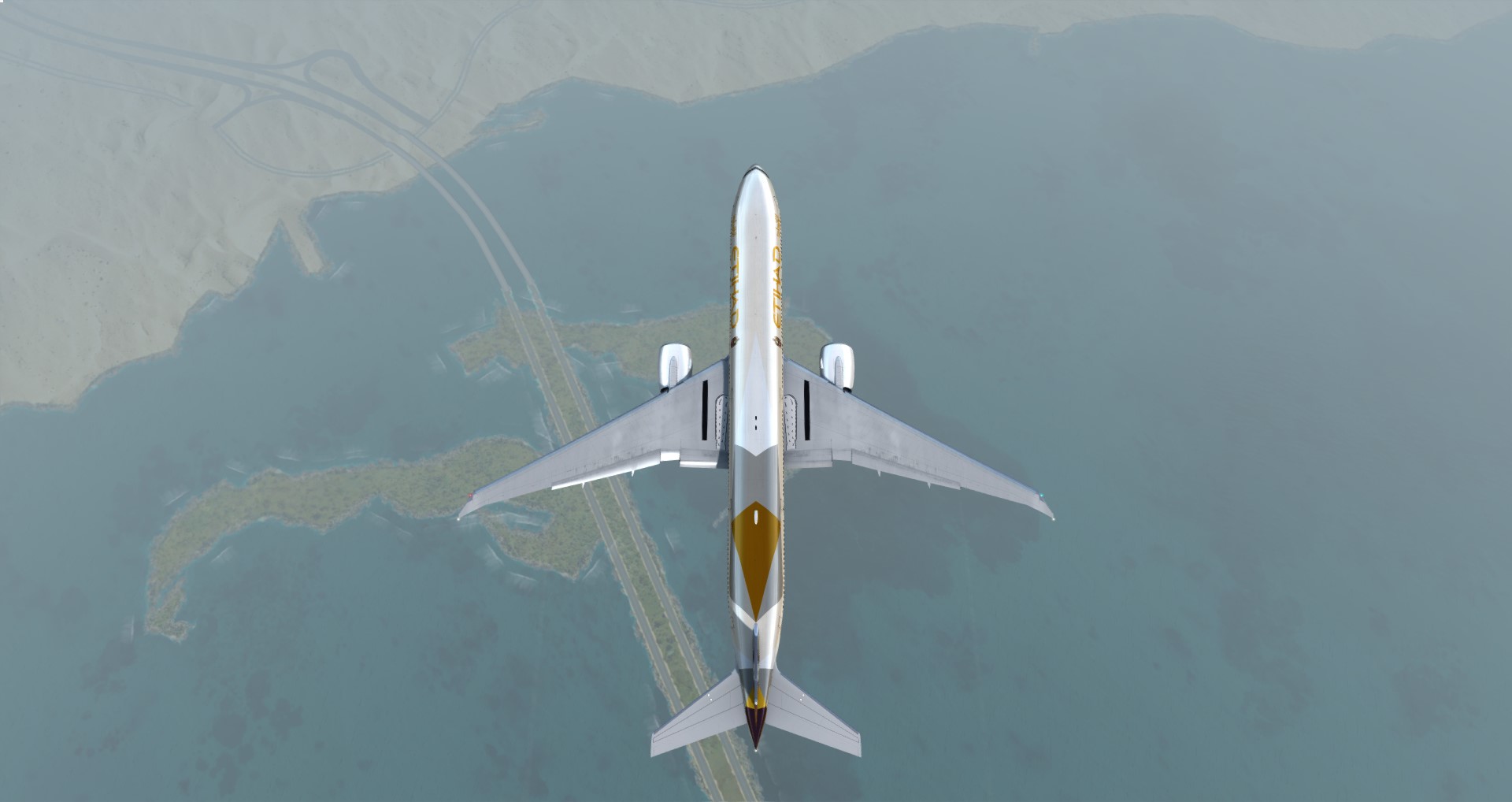 P3D V4 77W Etihad Airways OMAA-LEBL-7785 