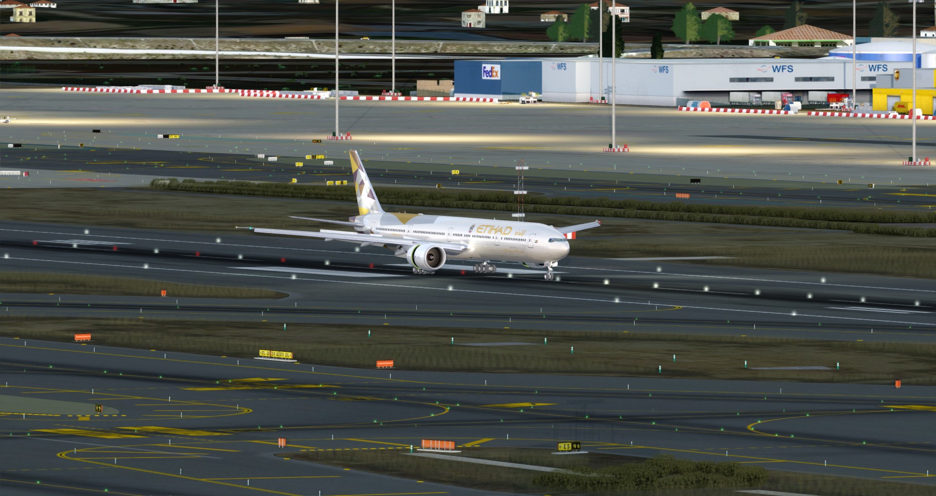 P3D V4 77W Etihad Airways OMAA-LEBL-2385 