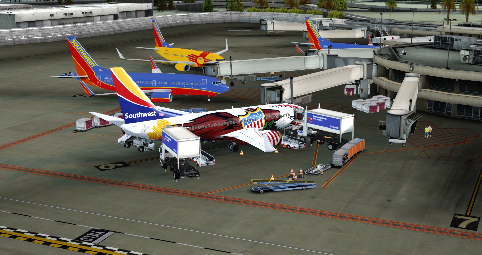 P3D V4 737 Southwest Airlines KSAN-KATL-6091 