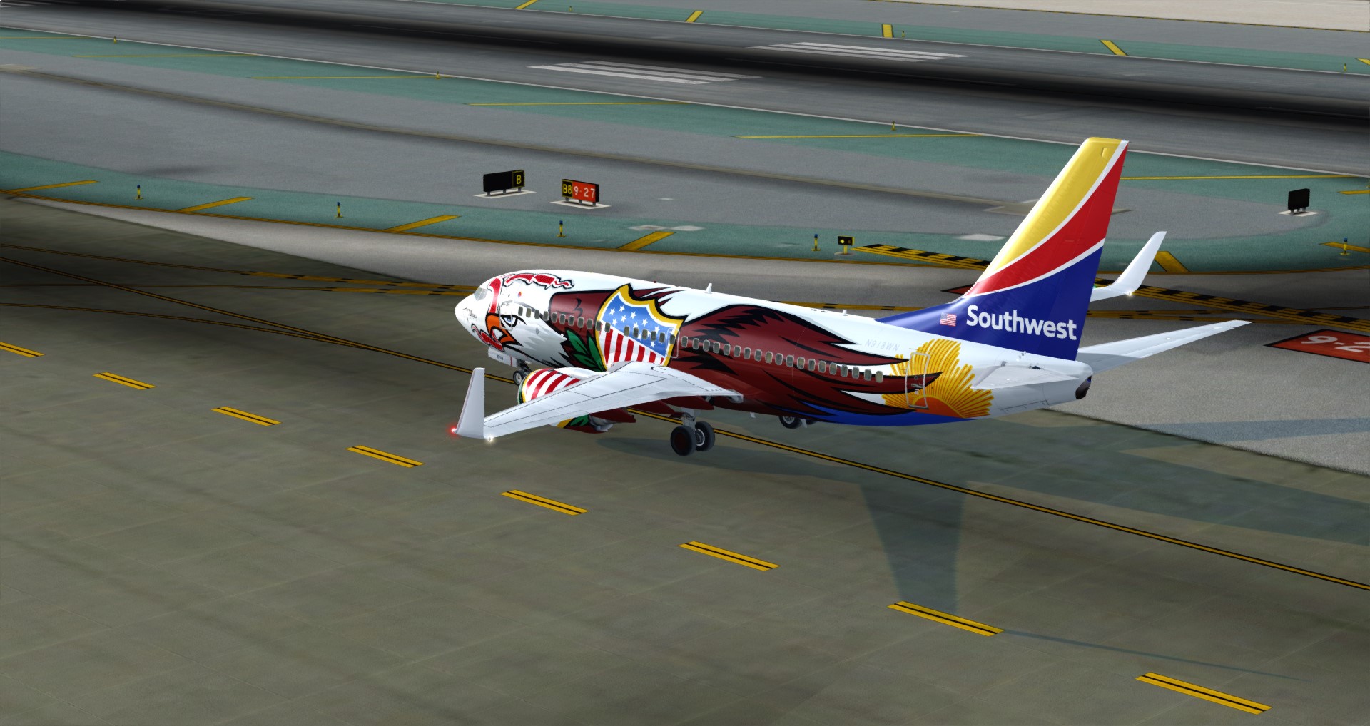 P3D V4 737 Southwest Airlines KSAN-KATL-3807 