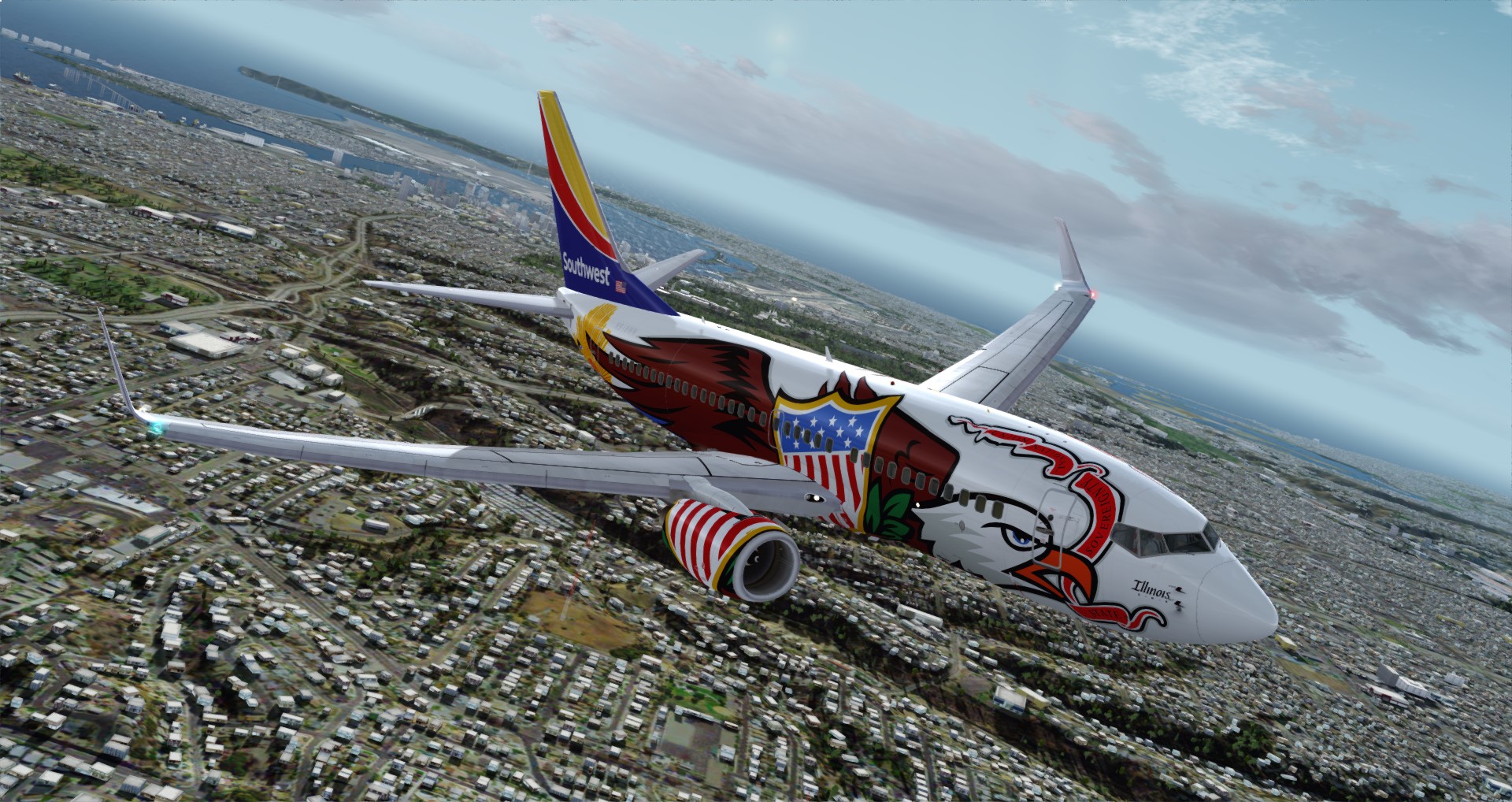 P3D V4 737 Southwest Airlines KSAN-KATL-2483 