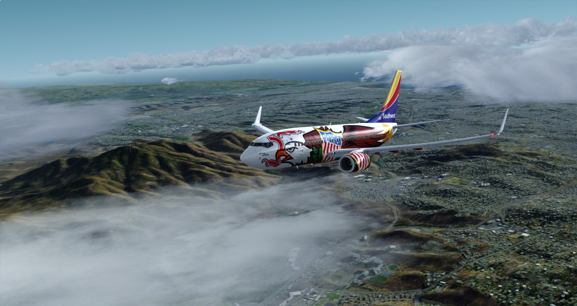 P3D V4 737 Southwest Airlines KSAN-KATL-5686 