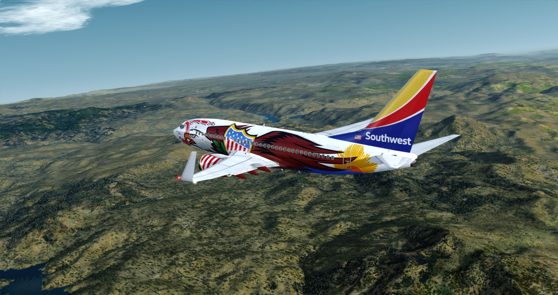 P3D V4 737 Southwest Airlines KSAN-KATL-2876 