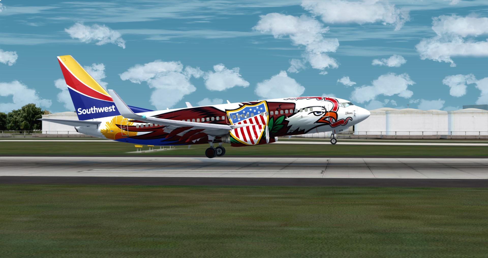 P3D V4 737 Southwest Airlines KSAN-KATL-7932 