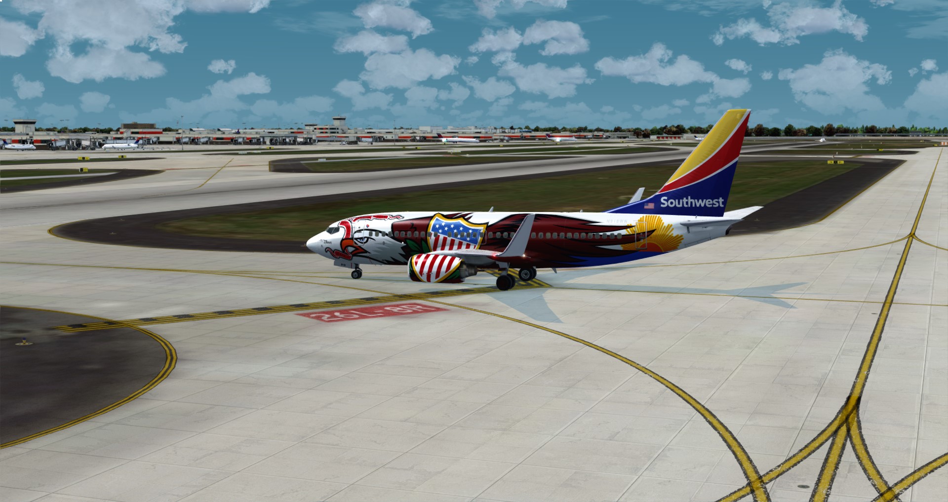 P3D V4 737 Southwest Airlines KSAN-KATL-4593 