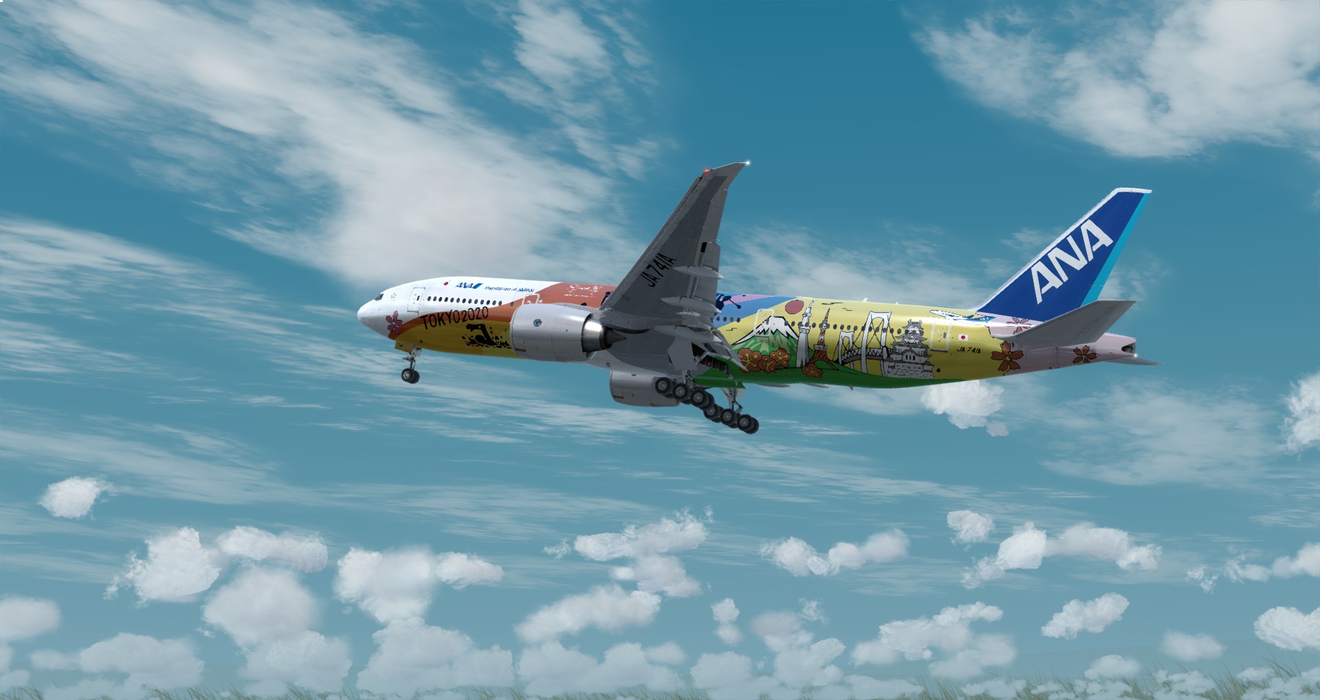 P3D V4 77L All Nippon Airways ZSPD-RJTT-7325 