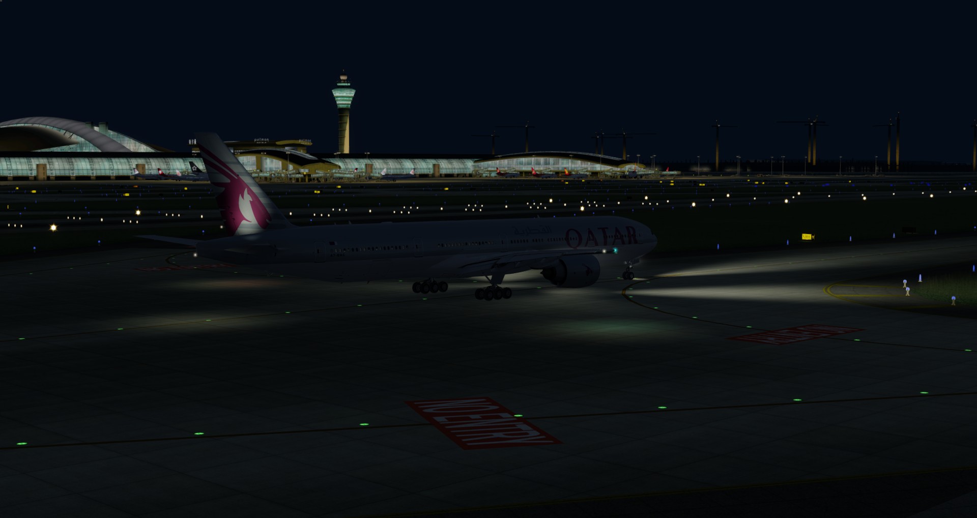 P3D V4 77W Qatar Airways ZGGG-OTHH-6453 