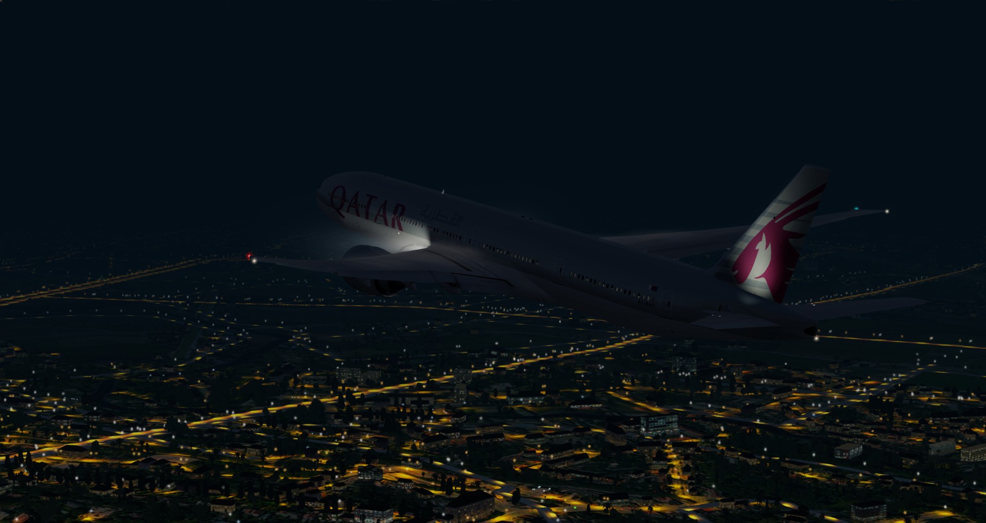 P3D V4 77W Qatar Airways ZGGG-OTHH-3073 