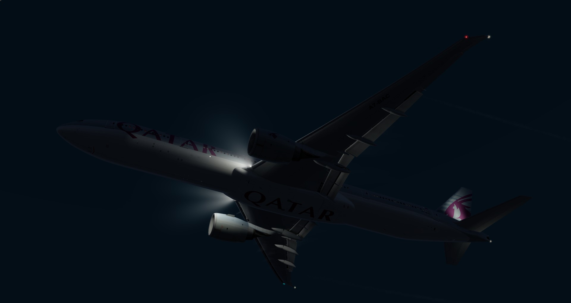 P3D V4 77W Qatar Airways ZGGG-OTHH-916 