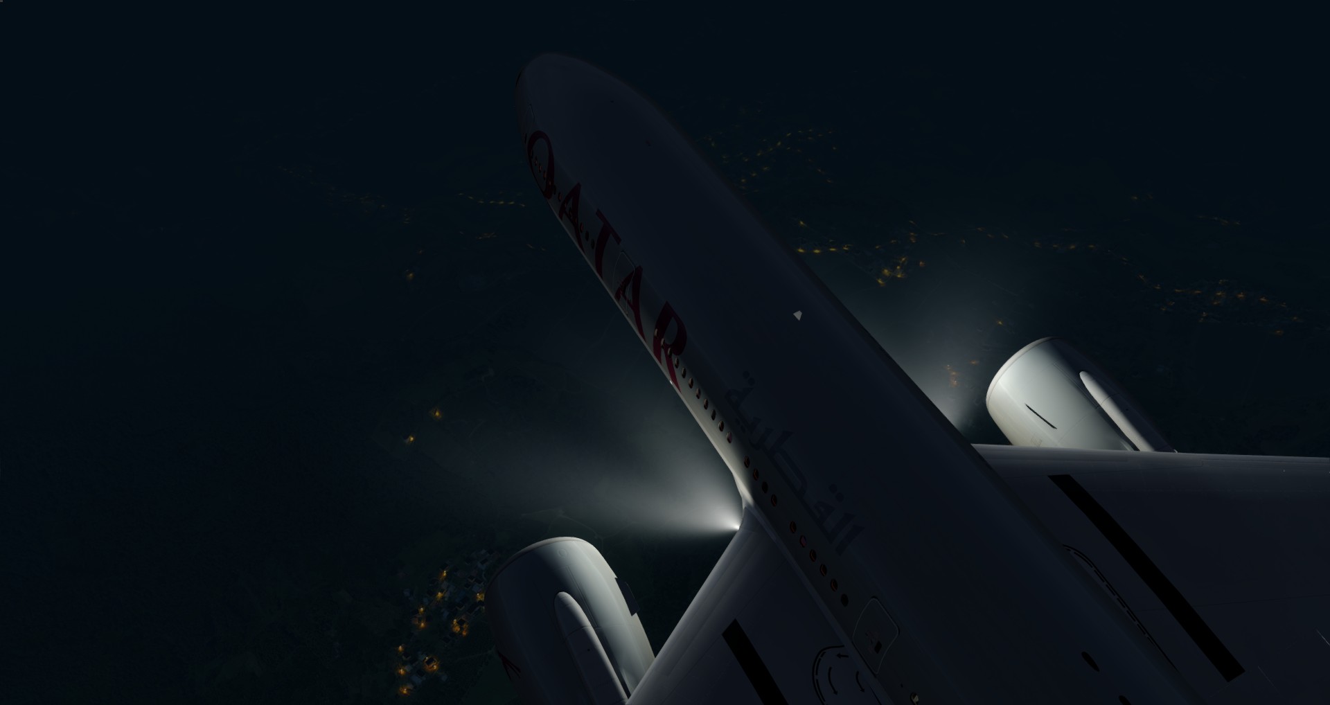 P3D V4 77W Qatar Airways ZGGG-OTHH-9720 