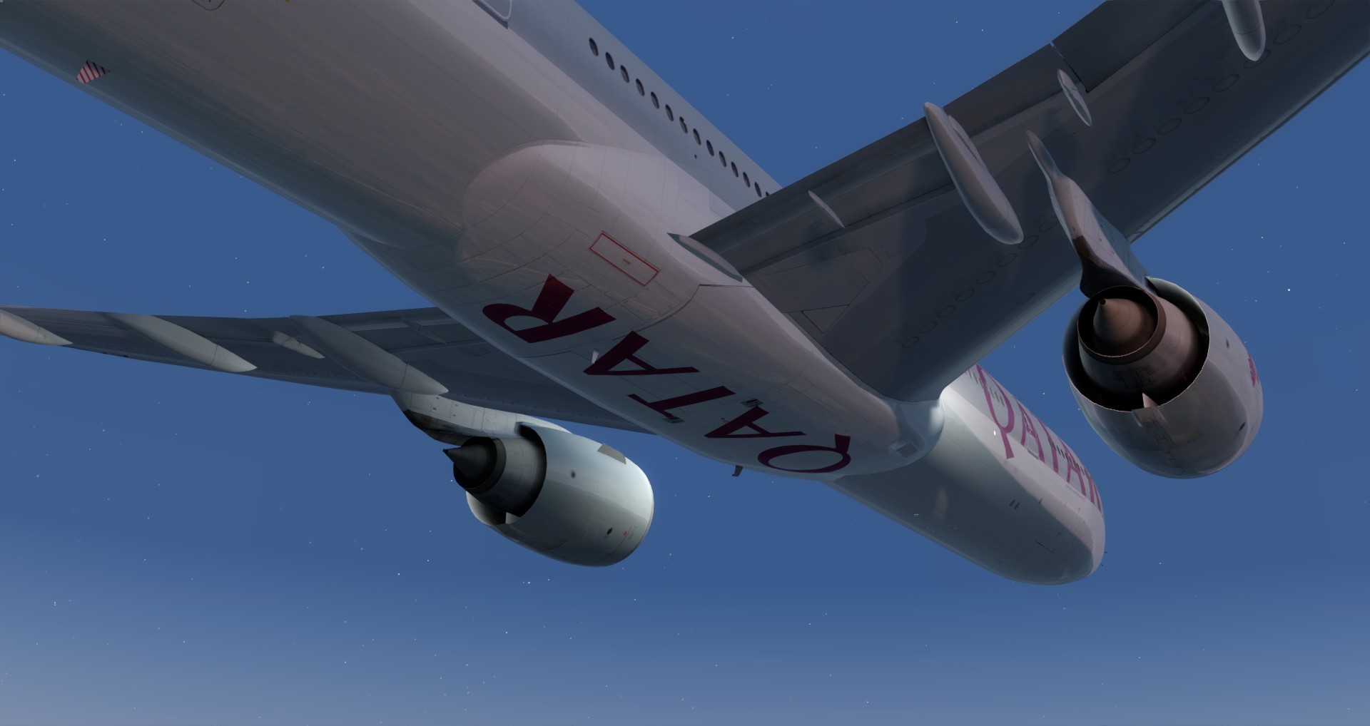 P3D V4 77W Qatar Airways ZGGG-OTHH-3130 